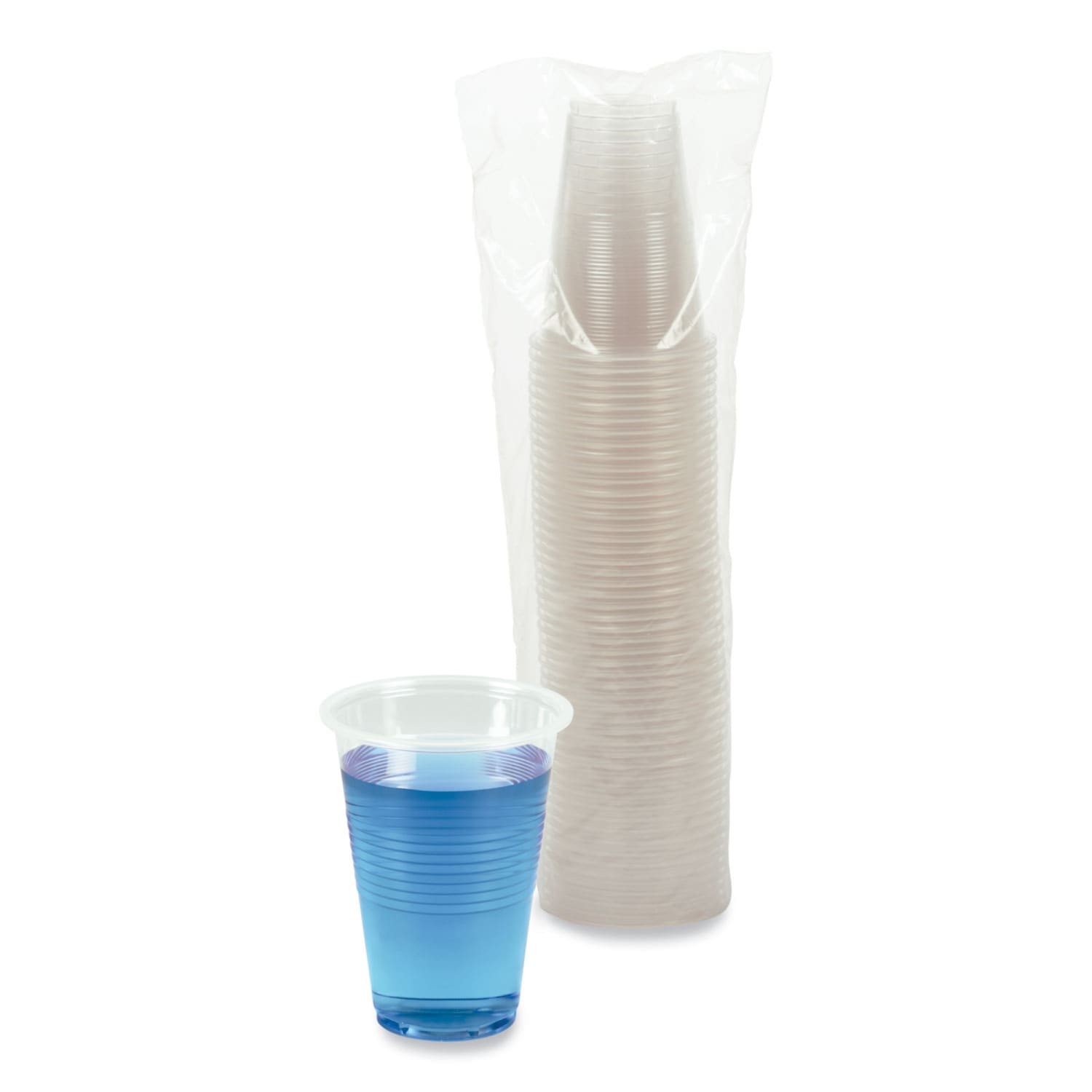 Boardwalk Plastic Cold Cups, 16 Oz, Clear, Pack Of 50 Cups - Image 4