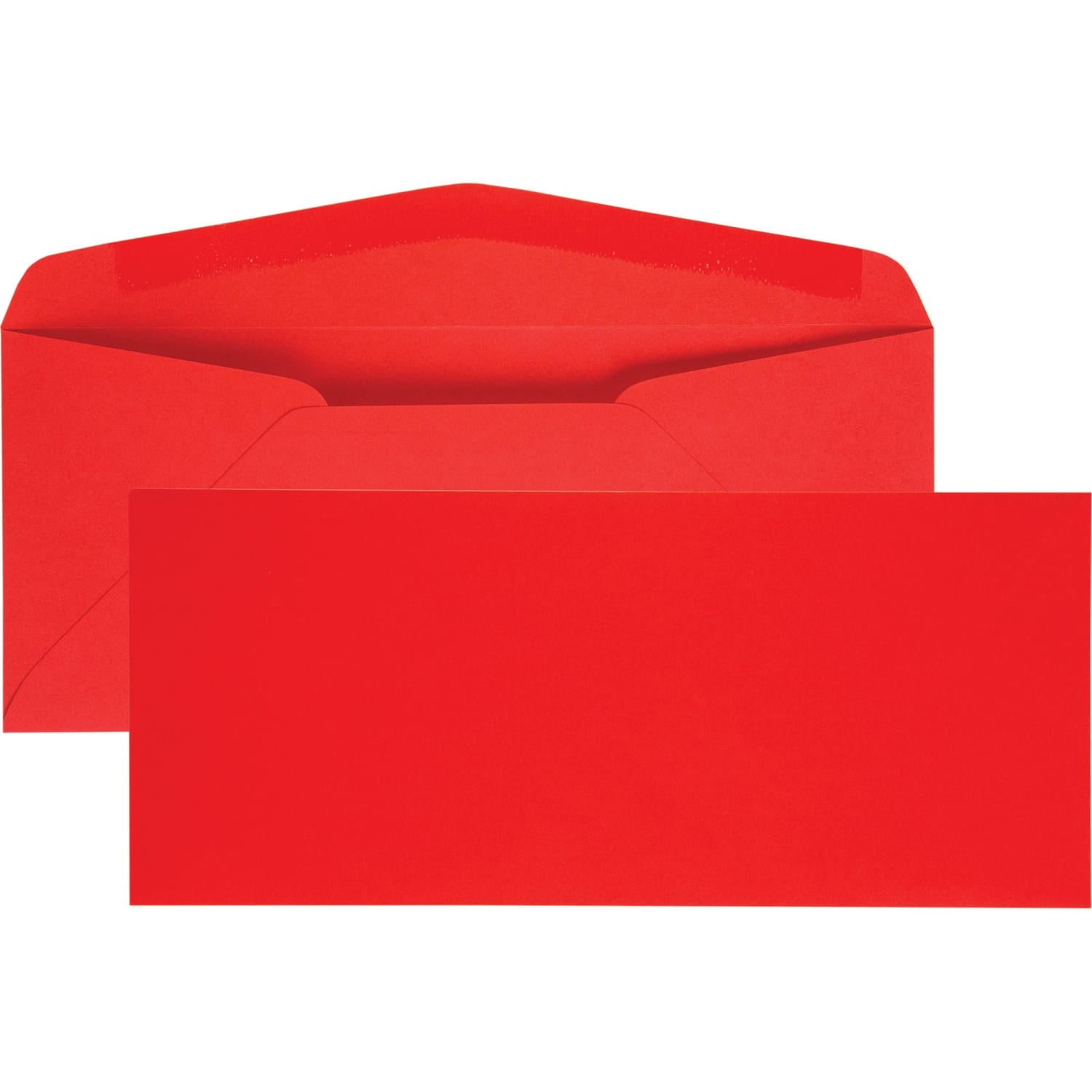 Quality Park #10 Business Envelopes, Windowless, Gummed Seal, Red, Pack Of 25 Envelopes