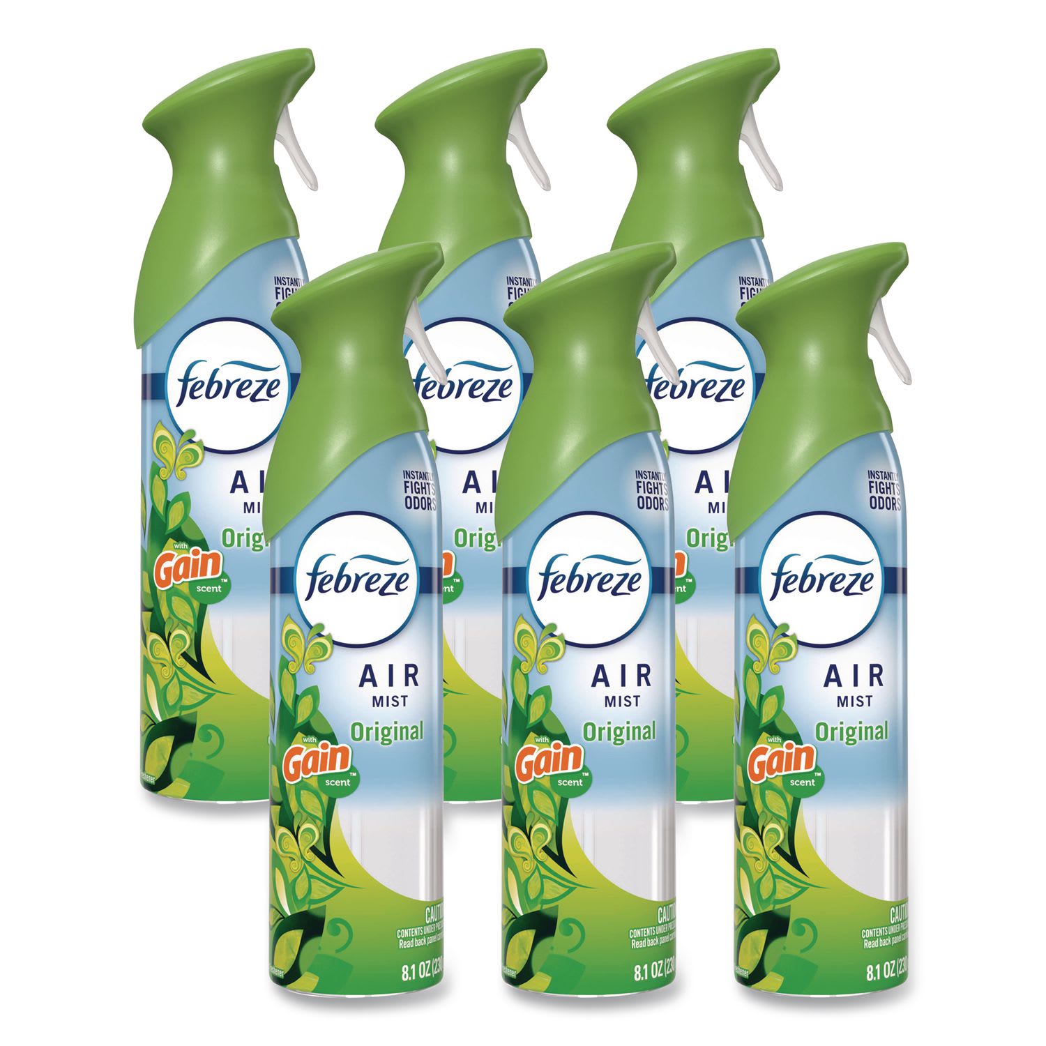 Febreze AIR Gain Original, 8.8 oz Aerosol Spray, 6/Carton