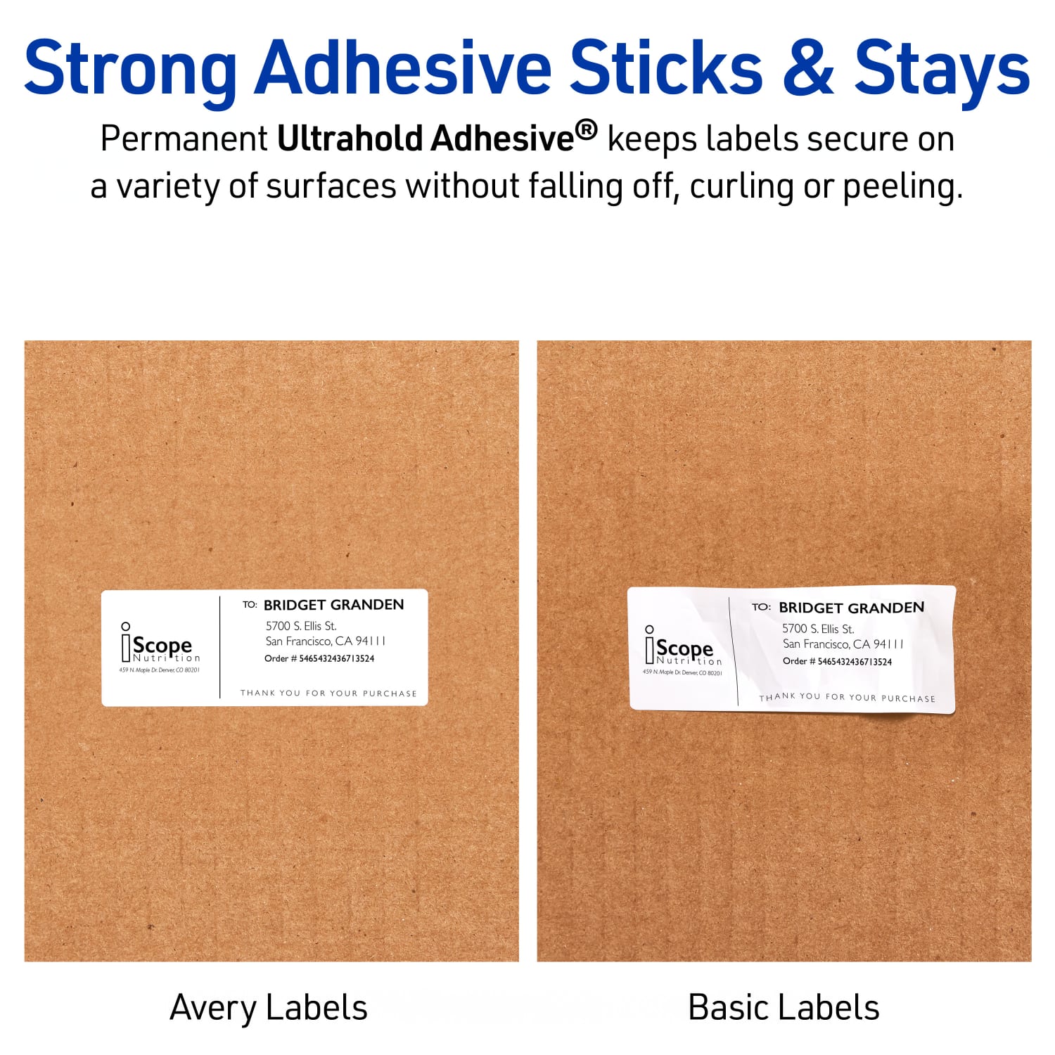 Avery Waterproof Shipping Labels With Ultrahold, 5526, Rectangle, 5-1/2in x 8-1/2in, White, 100 Labels For Laser Printers - Image 5