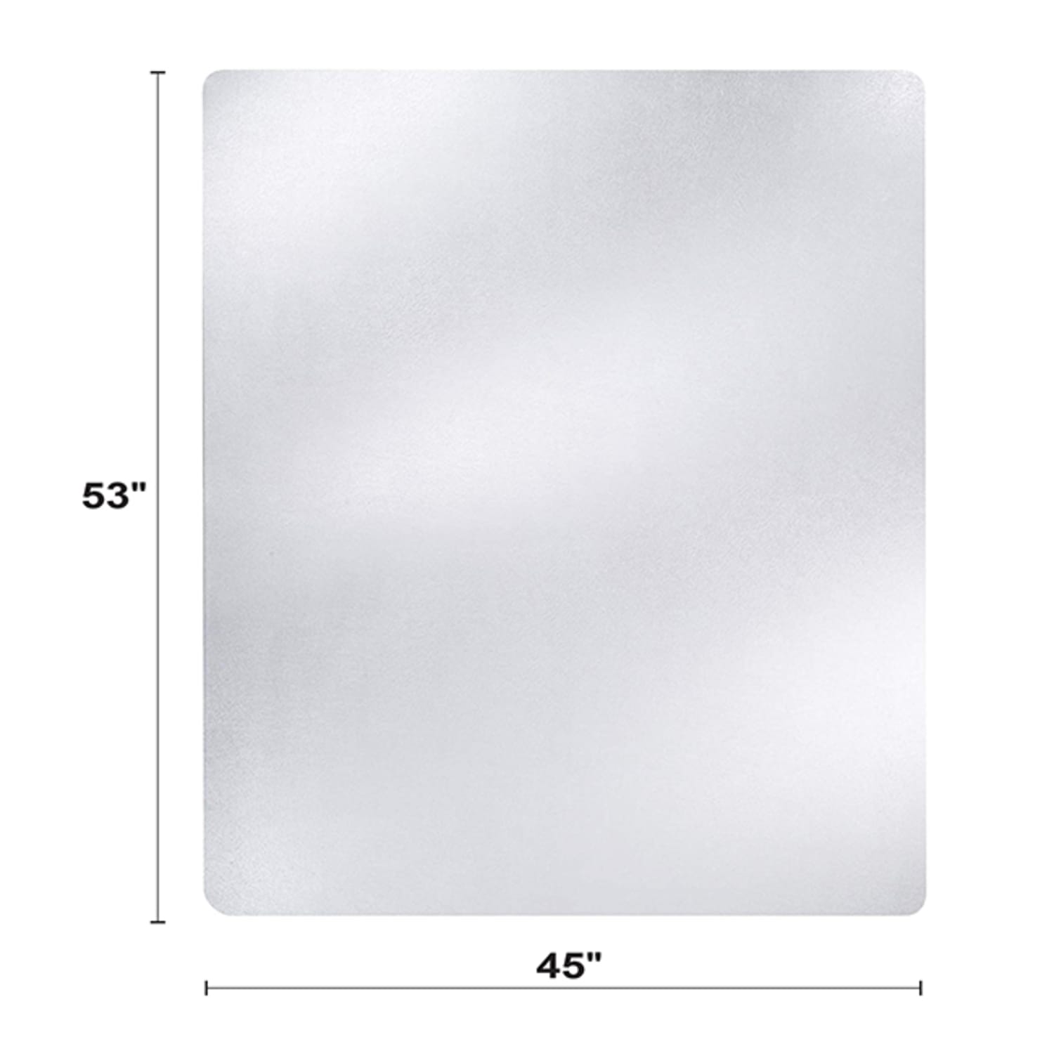 Deflecto SuperGrip Vinyl Chairmat For Hard Floor And Carpet Up To 3/8in Thick, No Lip, 53in x 45in, Clear - Image 3
