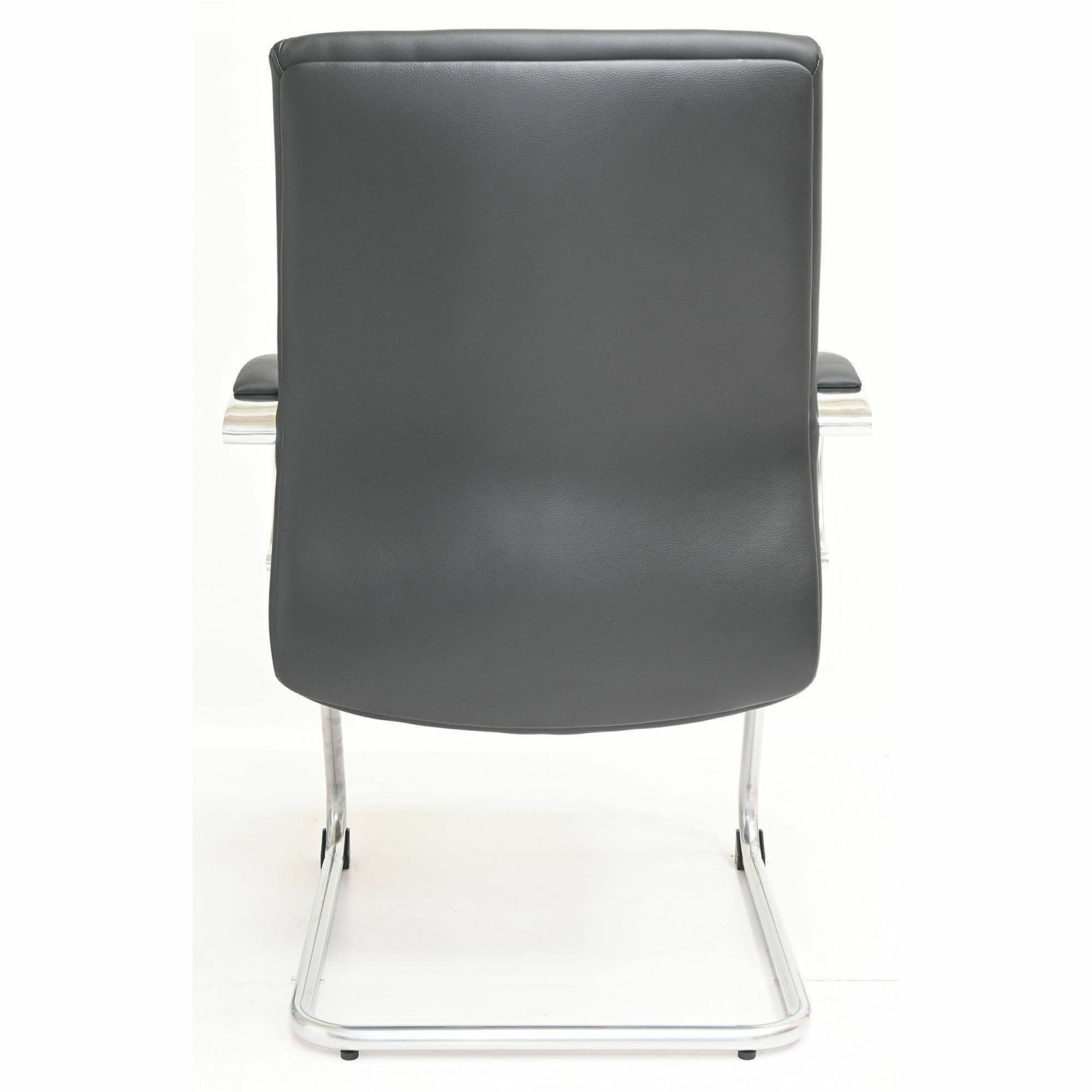 Lorell Pike Executive Guest Chair - Low Back - Cantilever Base - Black - Polyurethane - Armrest - 1 Each - Image 5
