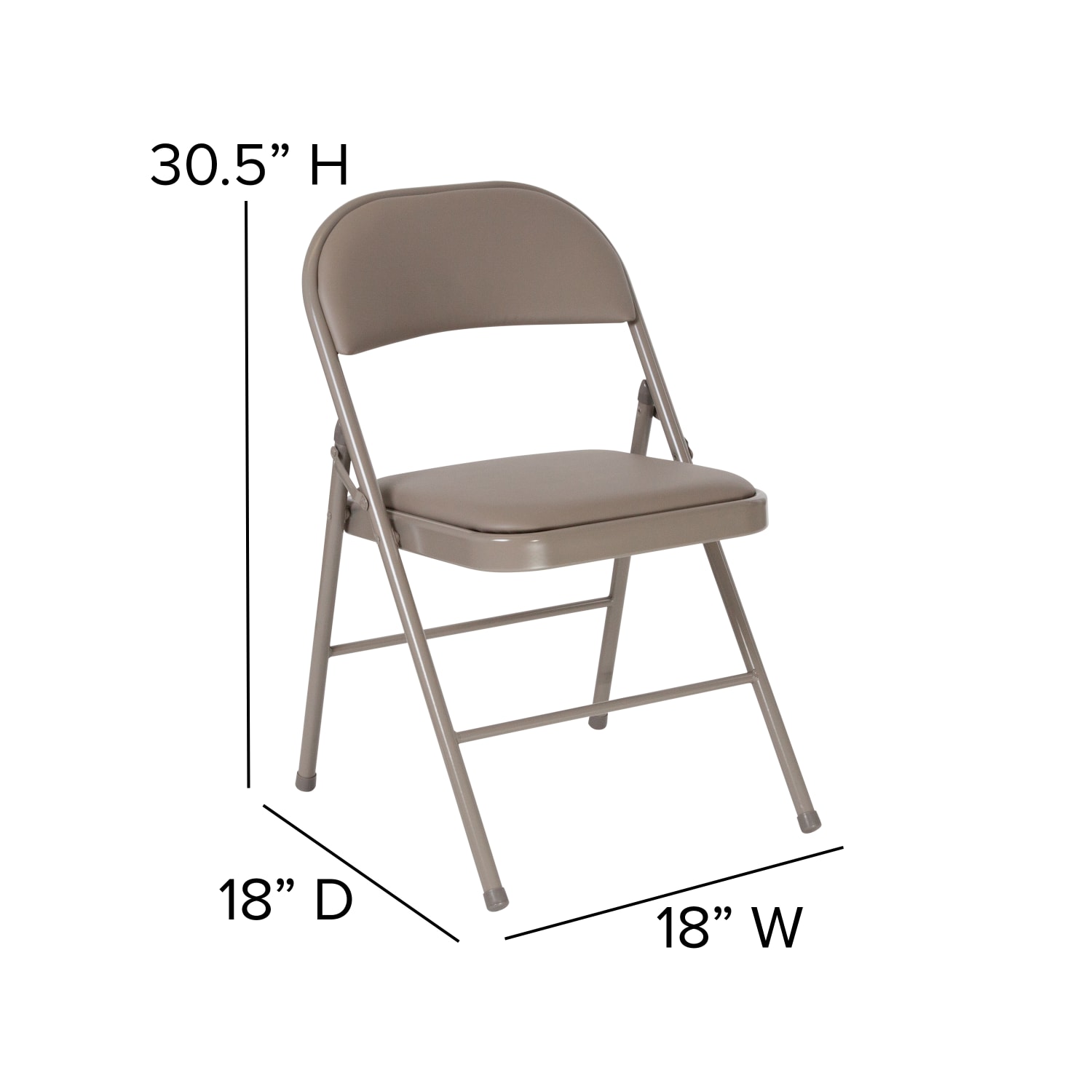 Flash Furniture Hercules Double Braced Vinyl Folding Chairs Set Of 4 Folding Chairs Gray PopularChairscom