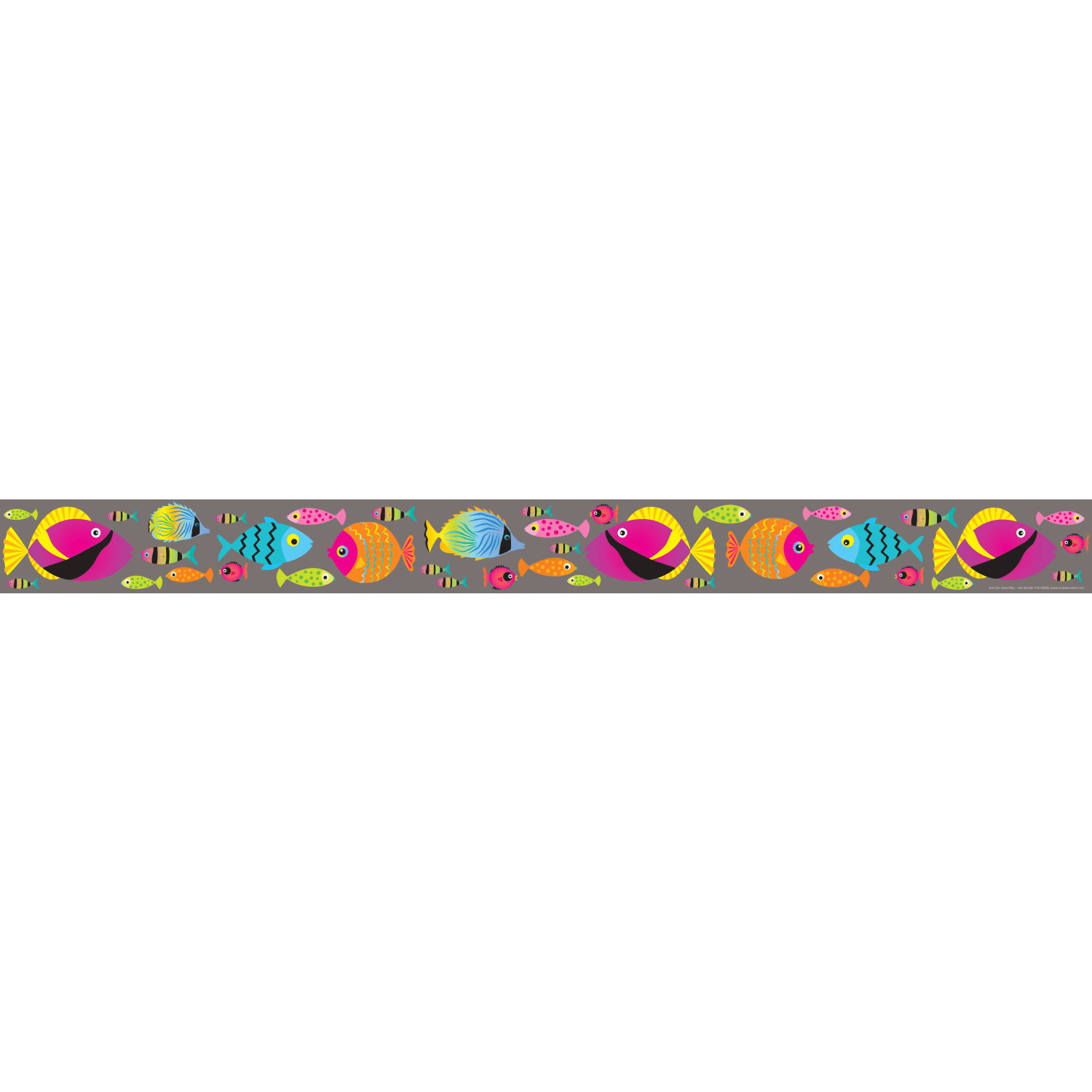 Barker Creek Double-Sided Straight-Edge Border Strips, Kai Ola Tropical Fish, 3in x 35in, Set Of 24 Strips - Image 5