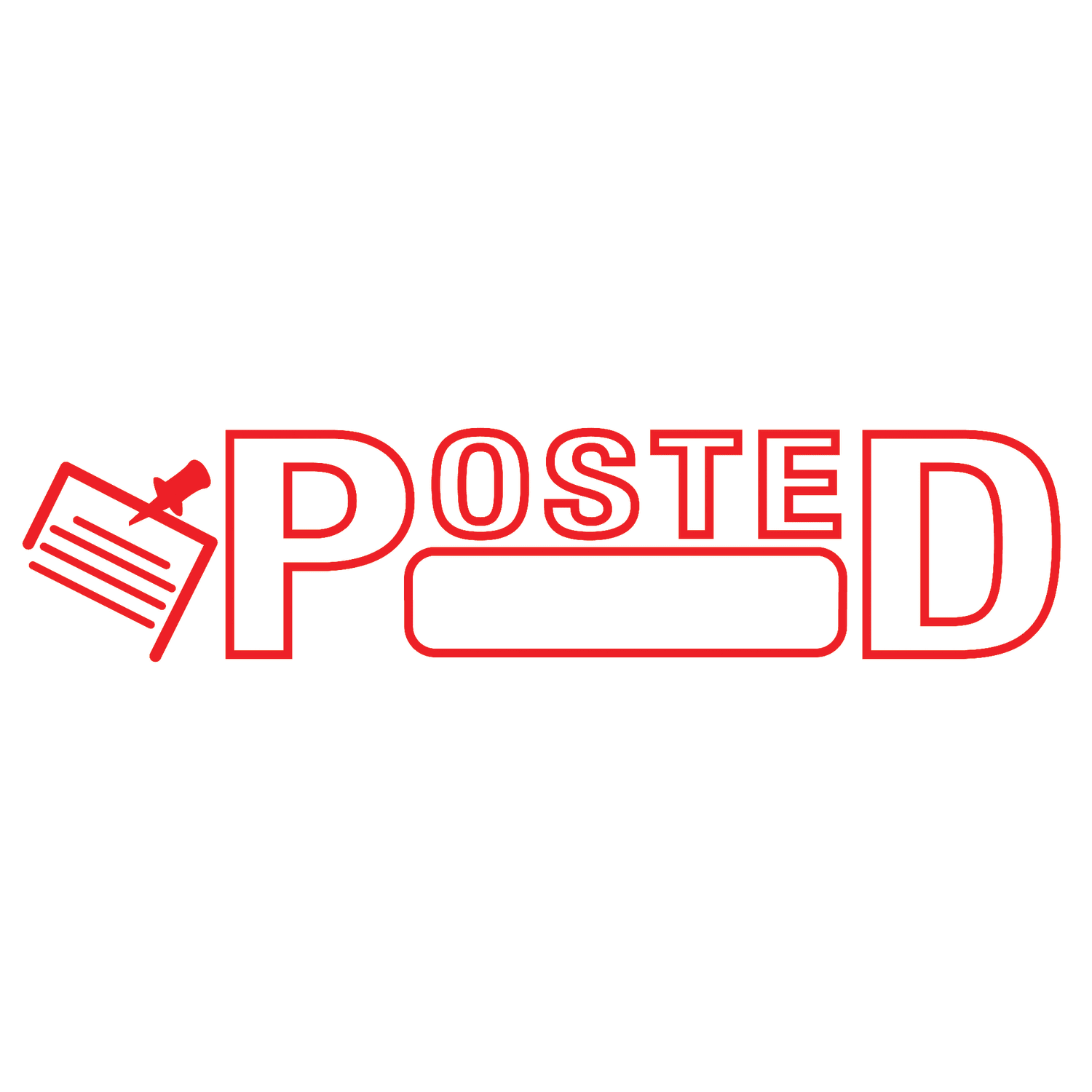 AccuStamp2 Posted Stamp, Shutter Pre-Inked One-Color POSTED Stamp, 1/2in x 1 5/8in Impression, Red Ink - Image 3