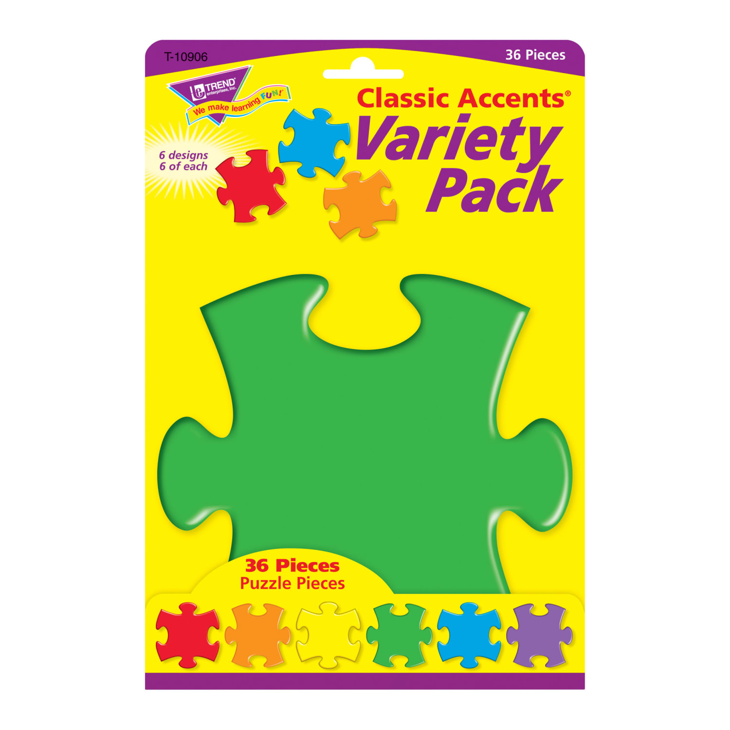 Trend Classic Accents, Puzzle Pieces, Pack Of 36 Accents, Set Of 3 Packs - Image 3