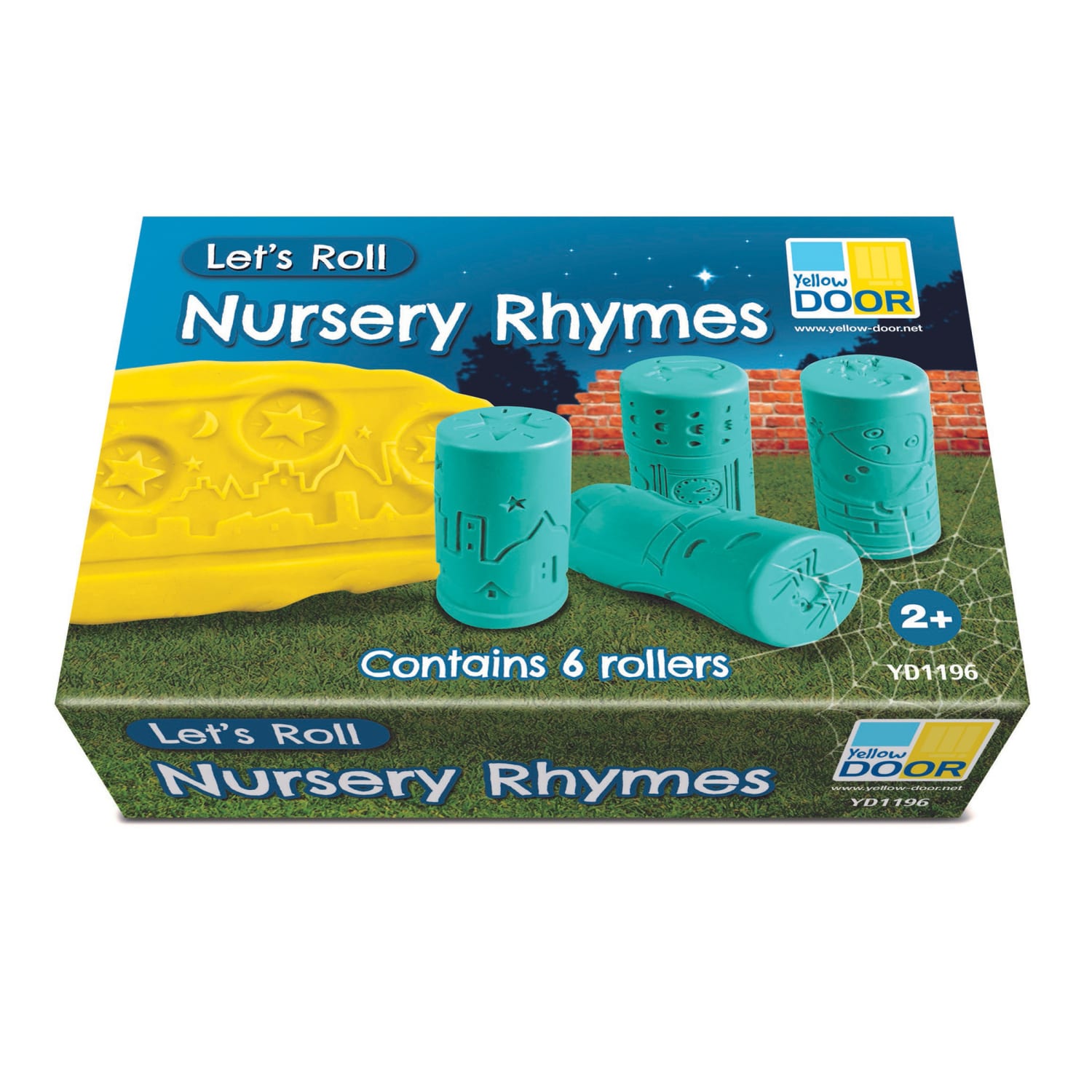 Yellow Door Lets Roll Roller Set, 2-3/4in x 1-3/8in, Nursery Rhymes, Set Of 6 Rollers - Image 3