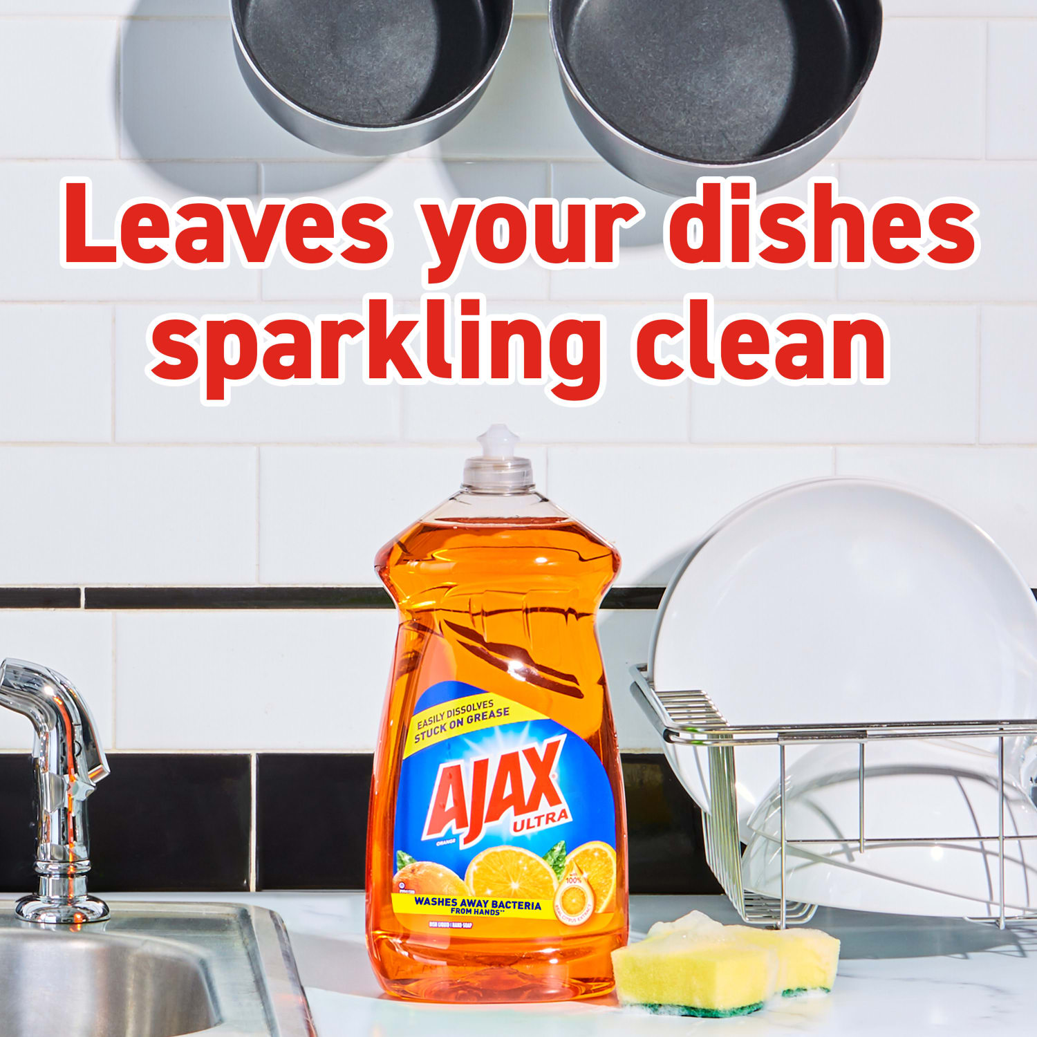 AJAX Triple Action Dish Liquid, 52 Oz, Orange, Carton Of 6 Bottles - Image 6