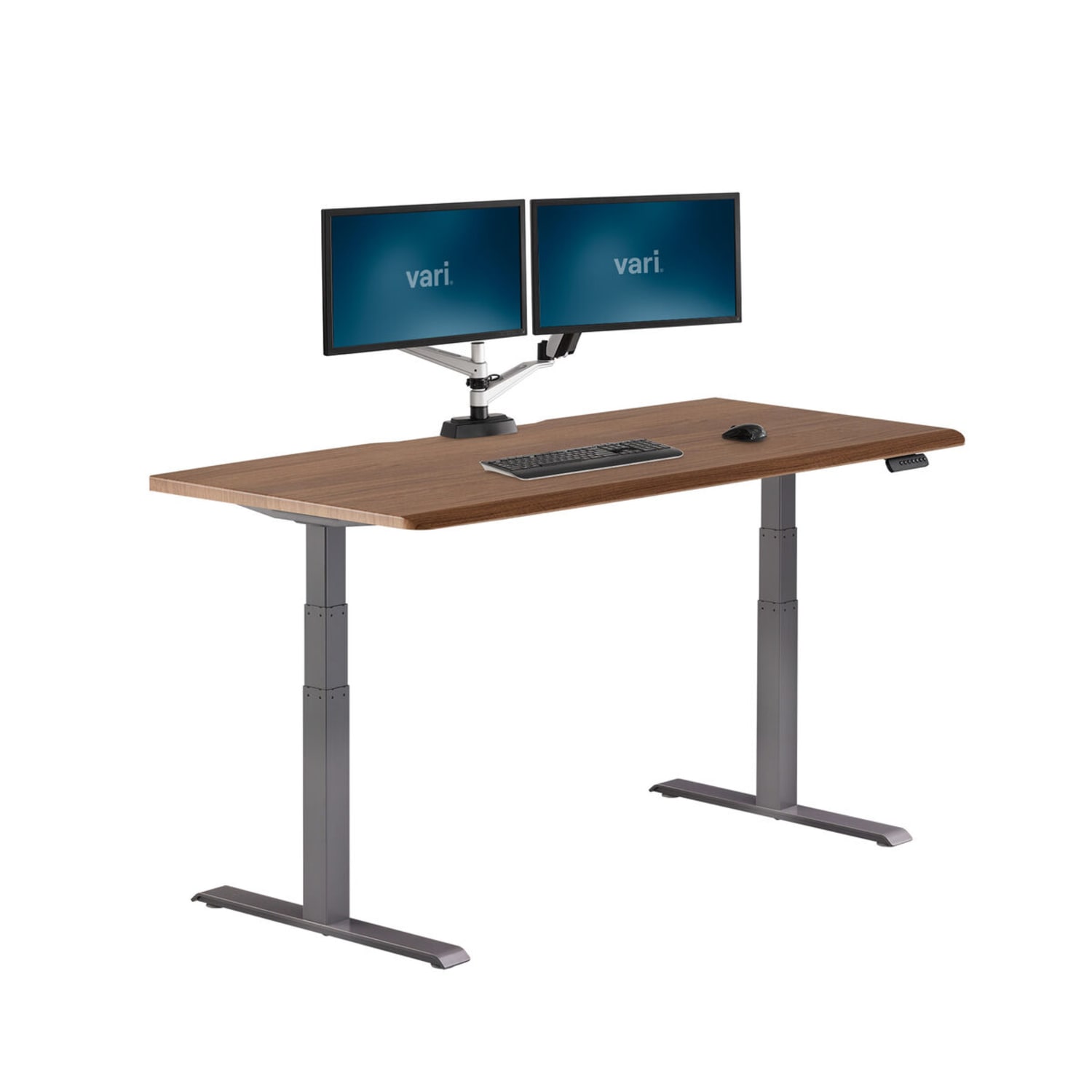 VARI Electric Standing Desk With ComfortEdge, 72inW, Walnut - Image 4