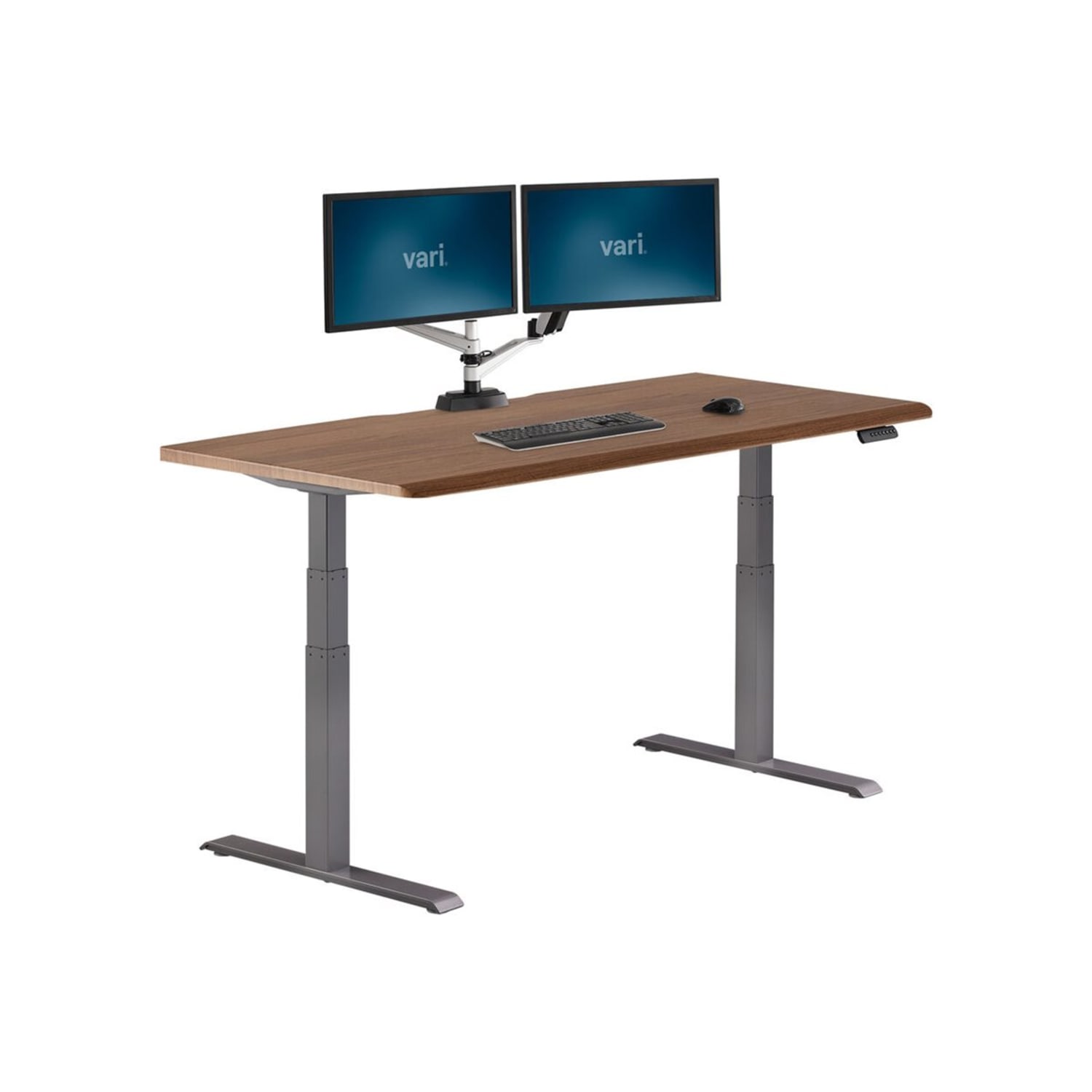 VARI Electric Standing Desk With ComfortEdge, 72inW, Walnut - Image 6