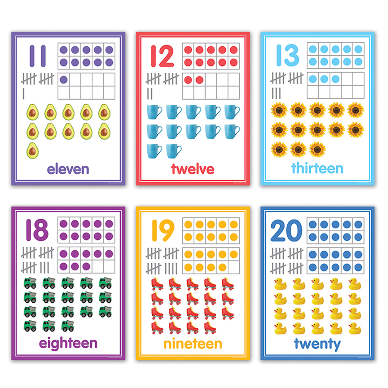 Teacher Created Resources Colorful Numbers 0-20 Bulletin Board Set, Multicolor - Image 4