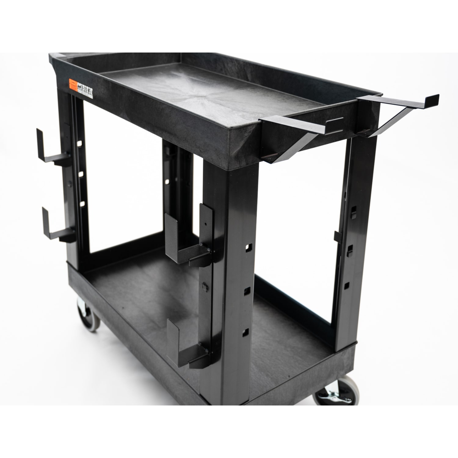 Luxor Heavy-Duty Industrial Utility Cart, 35-1/4inH x 32inW x 18inD, Black - Image 5