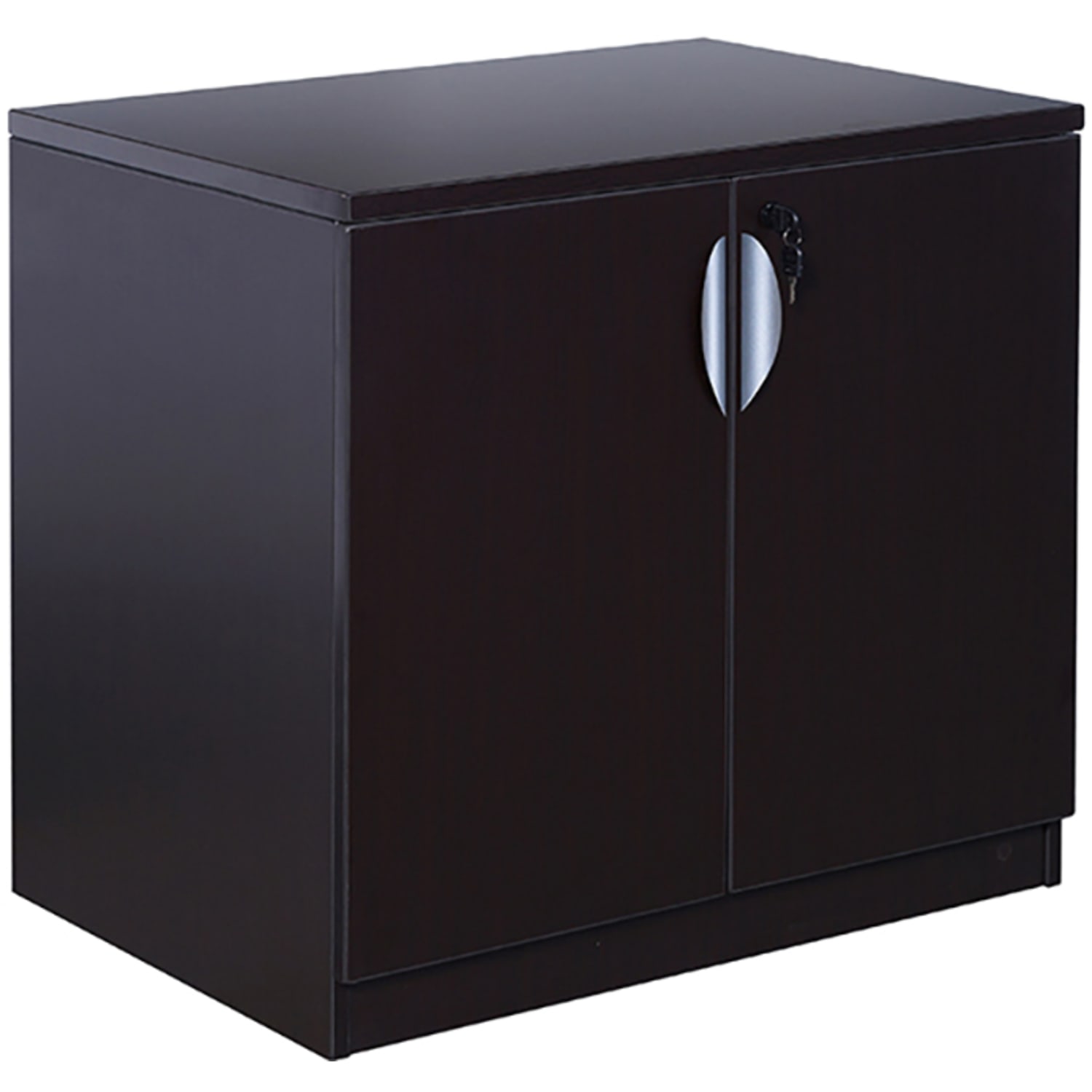 Boss Office Products 31inW Storage Cabinet, Mocha