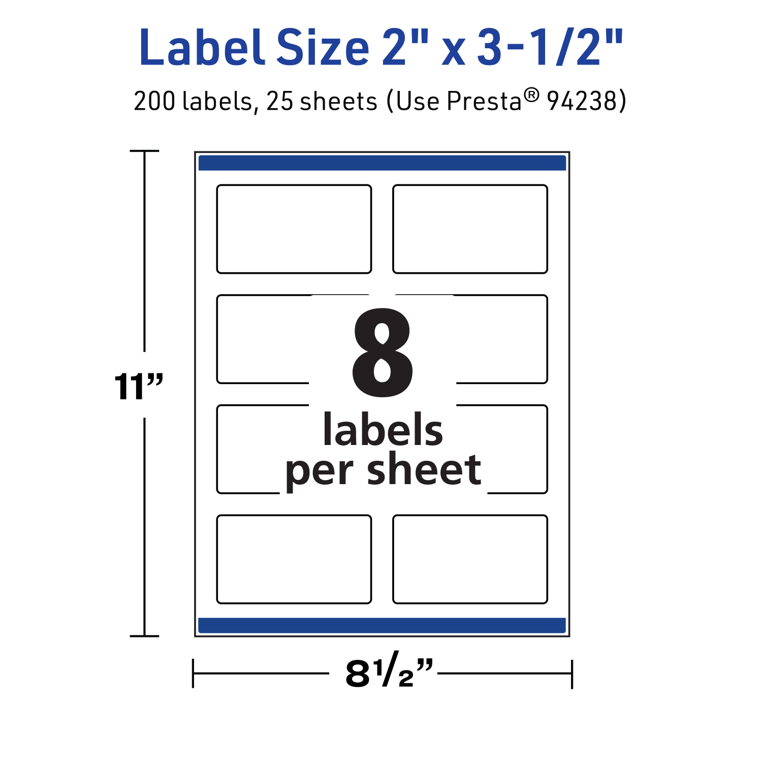 Avery Print-To-The-Edge TrueBlock Labels With Sure Feed, 94238-TWMP25, Rectangle, 2in x 3-1/2in, Matte White, Pack Of 200 - Image 6