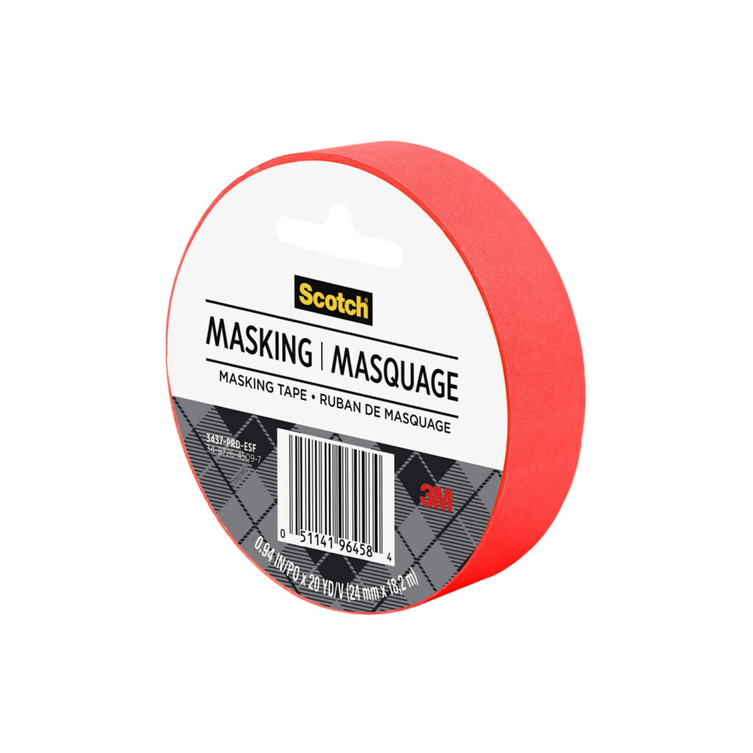 Scotch Expressions Decorative Masking Tape, 1in x 20 Yd., Primary Red - Image 3