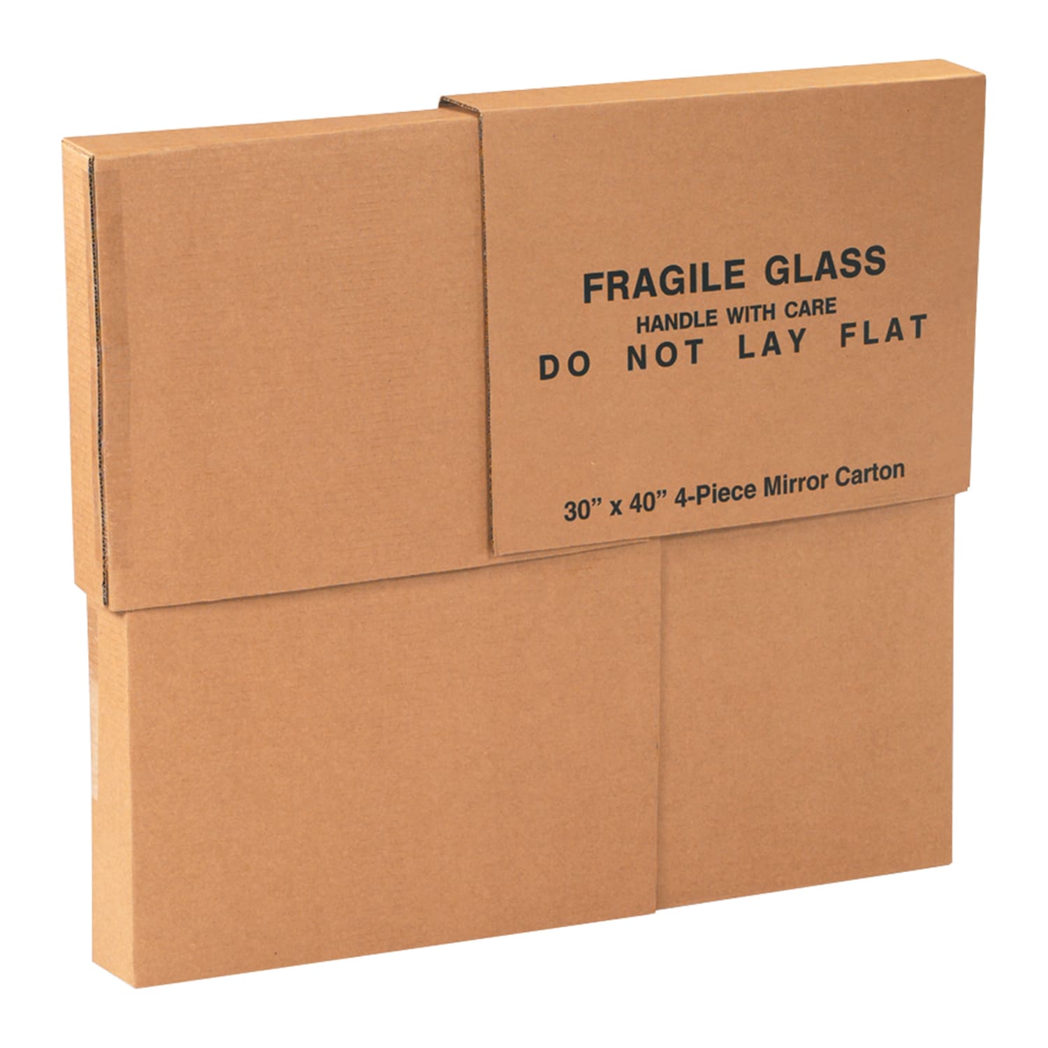 Office Depot Brand 4-Piece Mirror Deluxe Moving Boxes, 30in x 40in x 3 1/2in