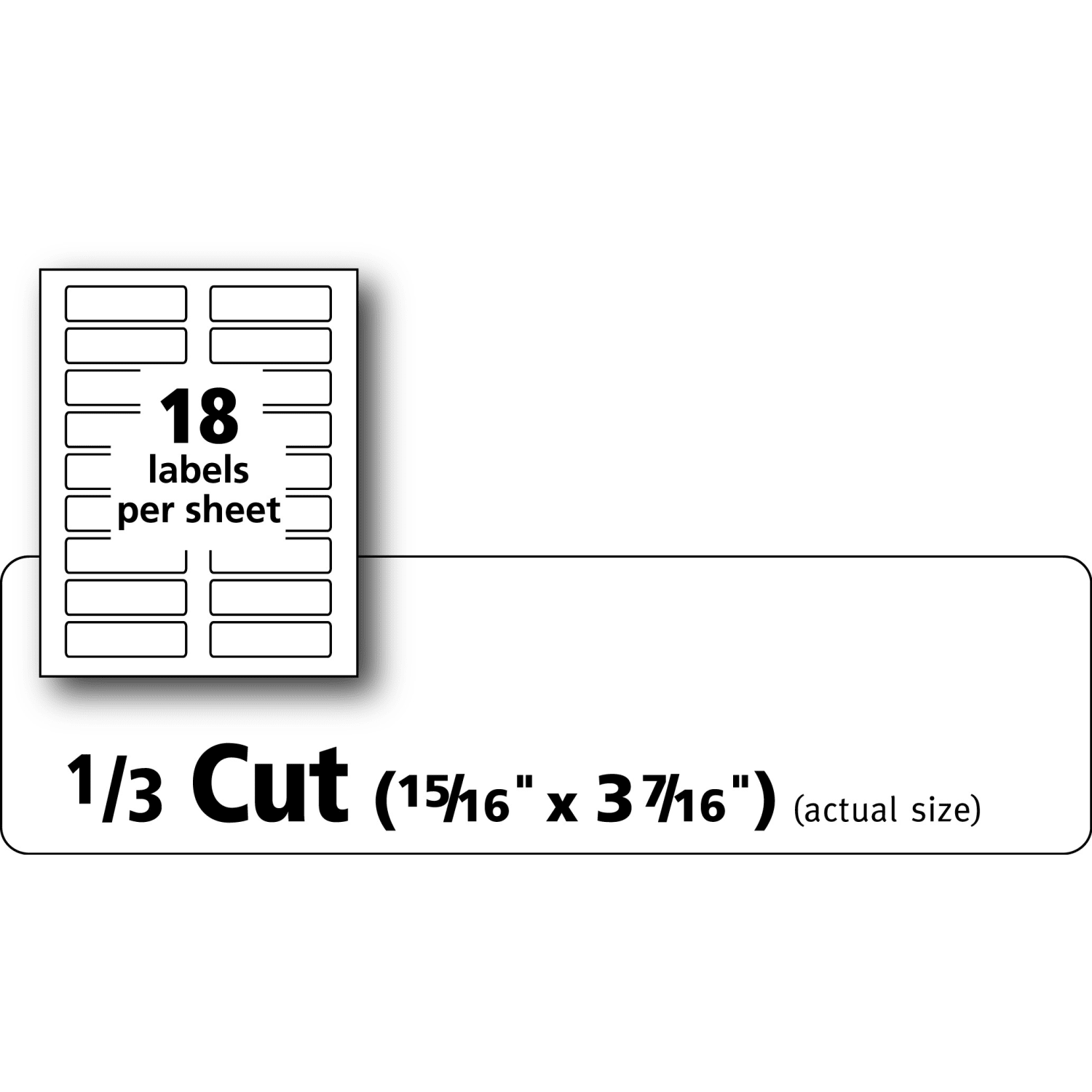 Avery Removable Extra-Large File Folder Labels, Sure Feed Technology, Removable Adhesive, White, 15/16in x 3-7/16in, 450 Labels (8425) - Image 3