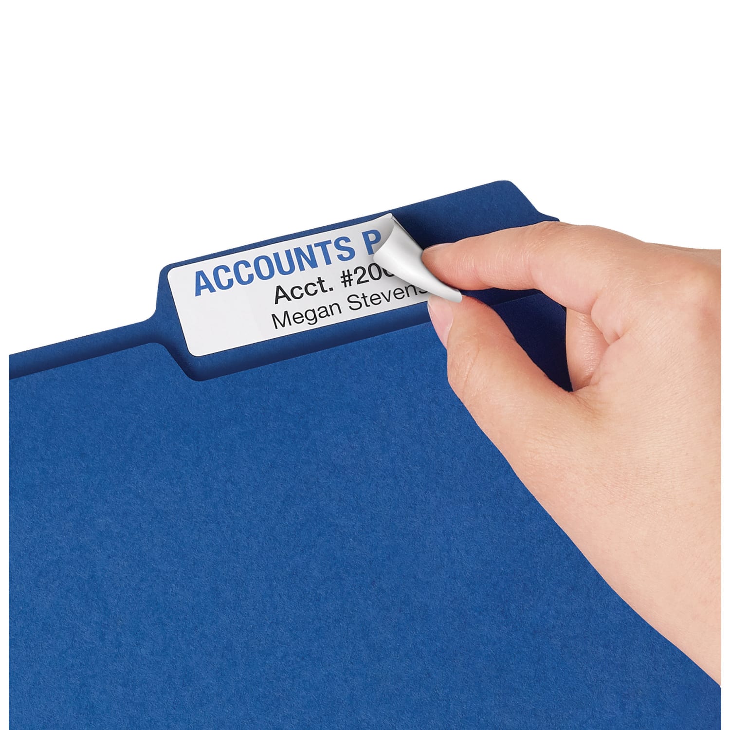 Avery Removable Extra-Large File Folder Labels, Sure Feed Technology, Removable Adhesive, White, 15/16in x 3-7/16in, 450 Labels (8425) - Image 5