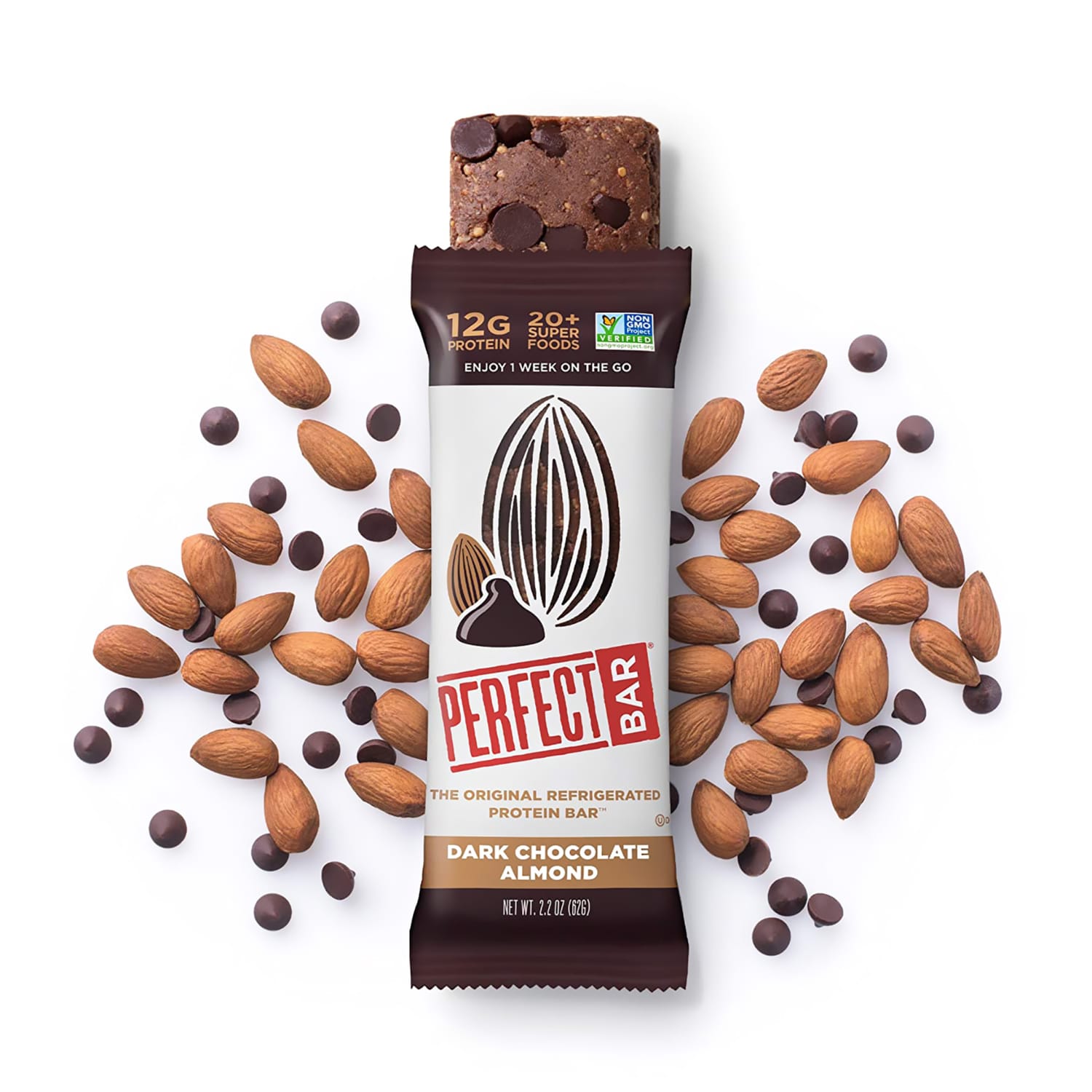 Perfect Bar Protein Bars, Dark Chocolate Almond, 2.2 Oz, Pack Of 16 Bars - Image 5