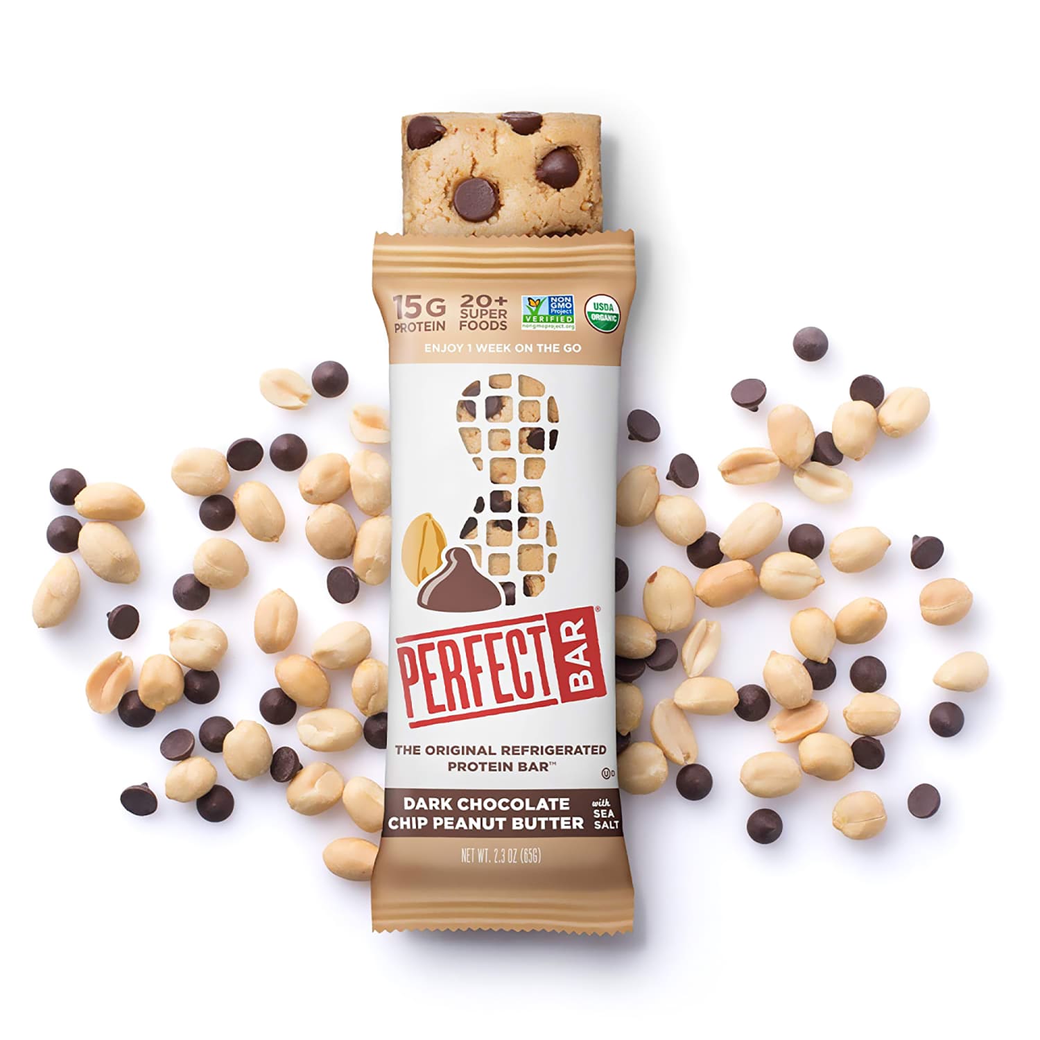 Perfect Bar Protein Bars, Dark Chocolate Peanut Butter, 2.3 Oz, Pack Of 16 Bars - Image 5