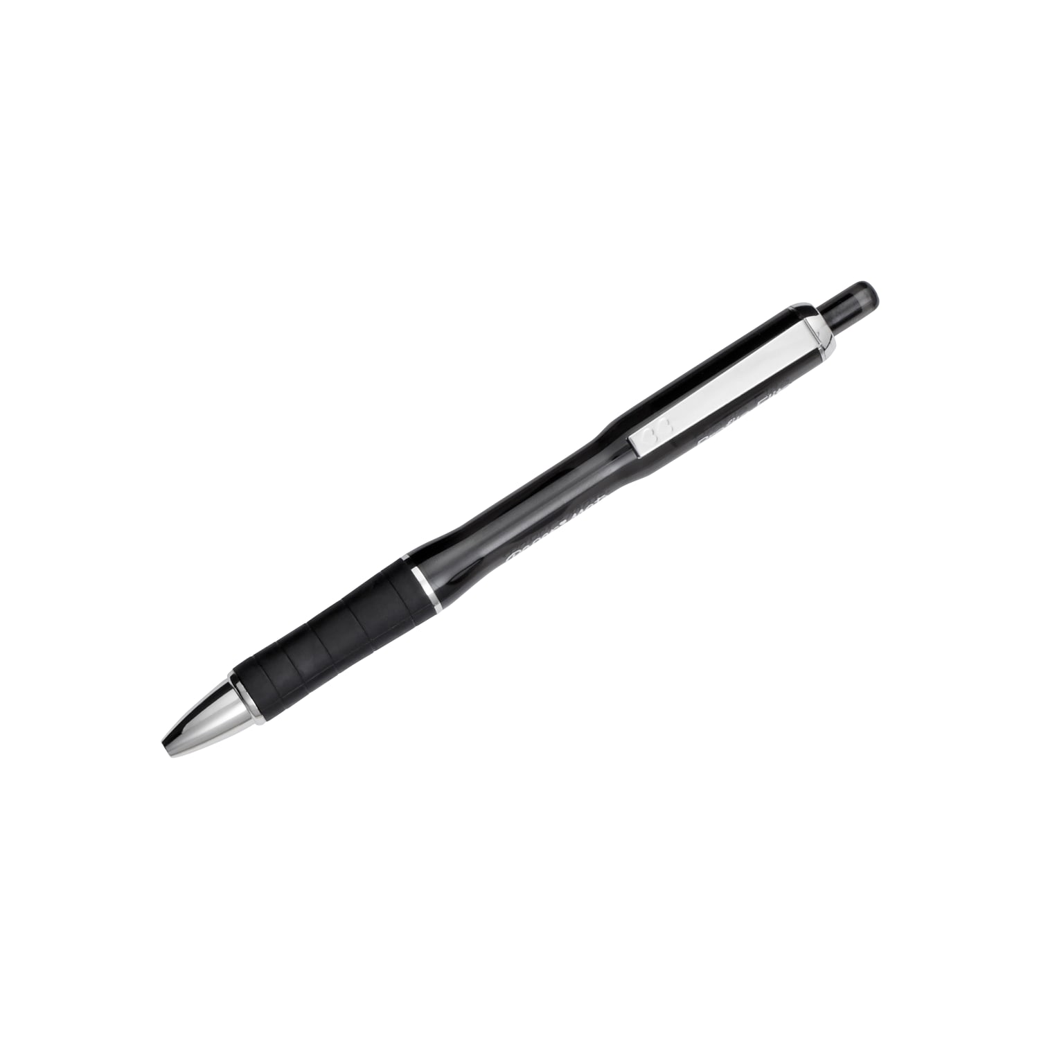Paper Mate Profile Elite Retractable Ballpoint Pens, Bold Point, 1.4 mm, Black Barrel, Black Ink, Pack Of 12 - Image 3