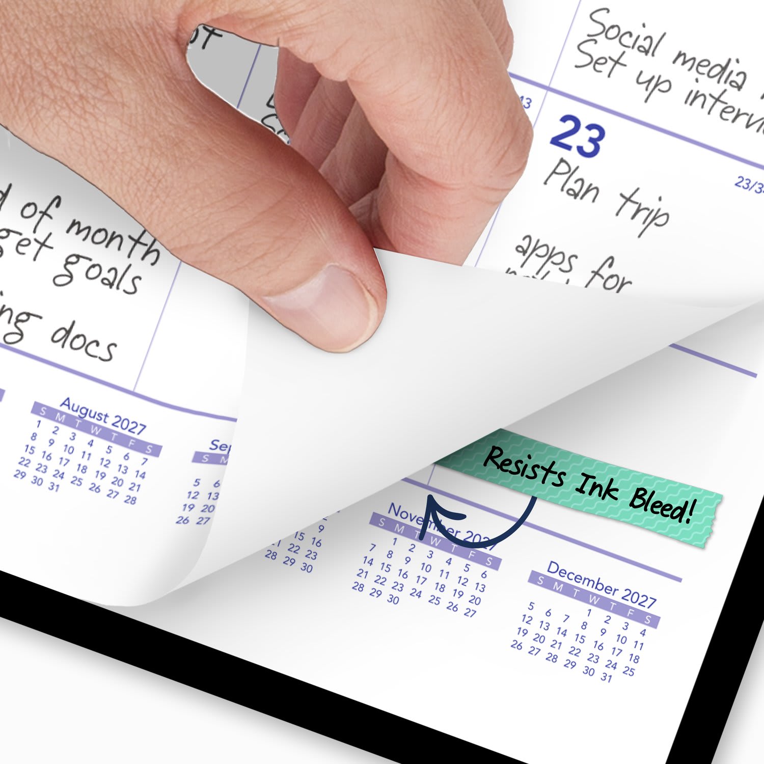AT-A-GLANCE 2027 Monthly Desk Wall Calendar with Jacket, Small, 11in x 8in - Image 4