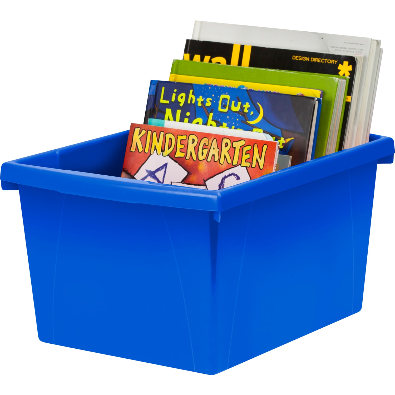 Storex Classroom Storage Bins, 4 Gallon, 7-15/16inH x 11-5/16inW x 13-5/8inD, Blue, Pack Of 3 Bins - Image 5