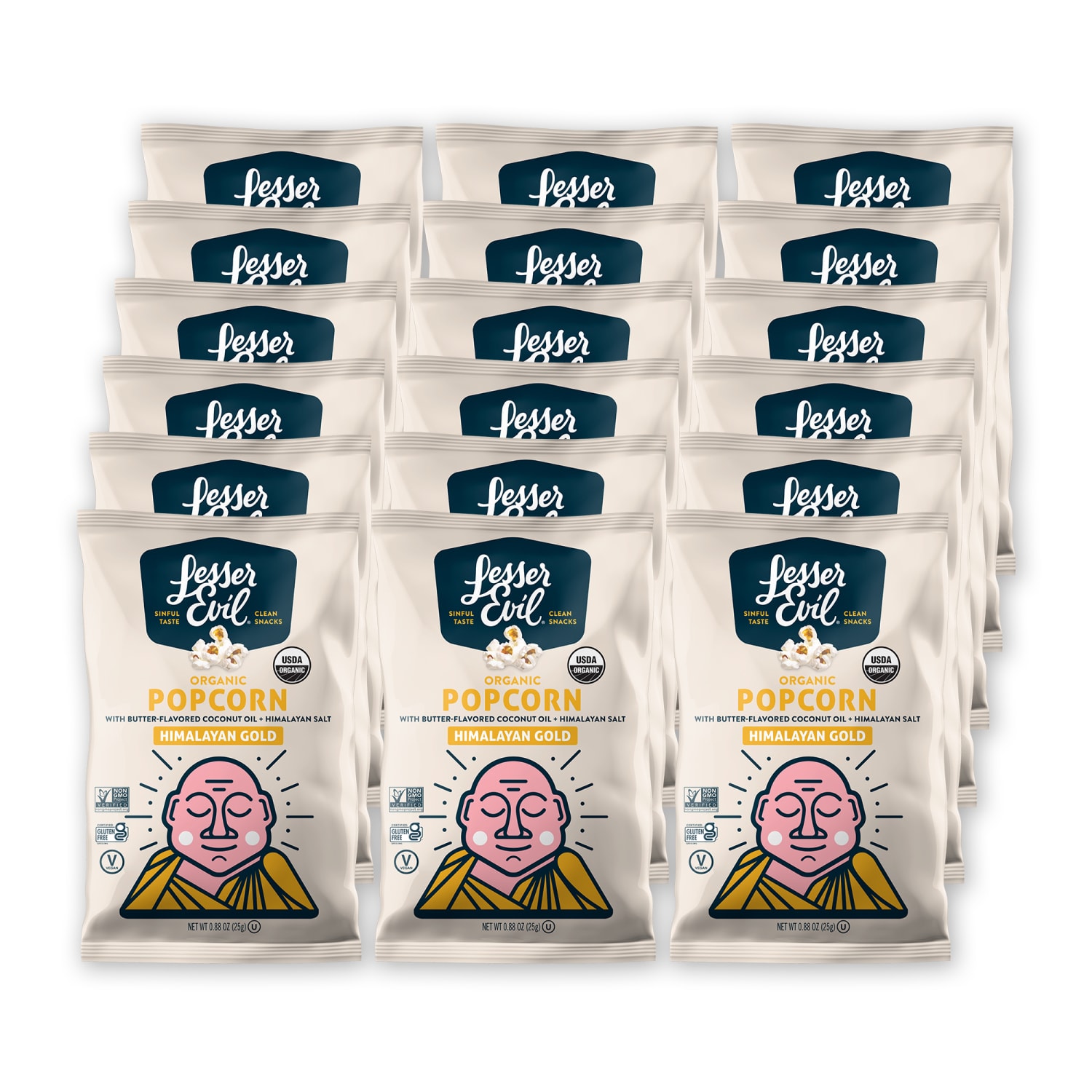 LesserEvil Organic Popcorn, Himalayan Gold, 0.88 Oz, Pack Of 18 Bags - Image 4