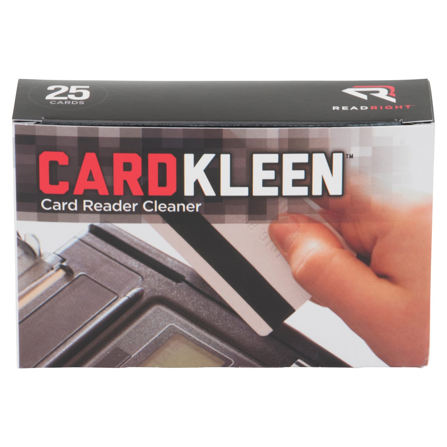 Advantus Read/Right CardKleen Magnetic Head Cleaner, 2.5in x 5.3in, Box Of 25