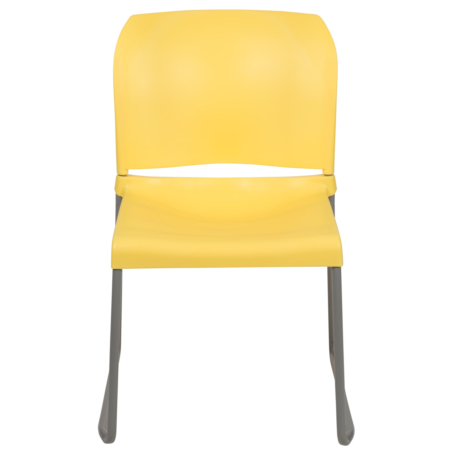 Flash Furniture HERCULES Series Full-Back Contoured Stacking Chair With Sled Base, Yellow - Image 11