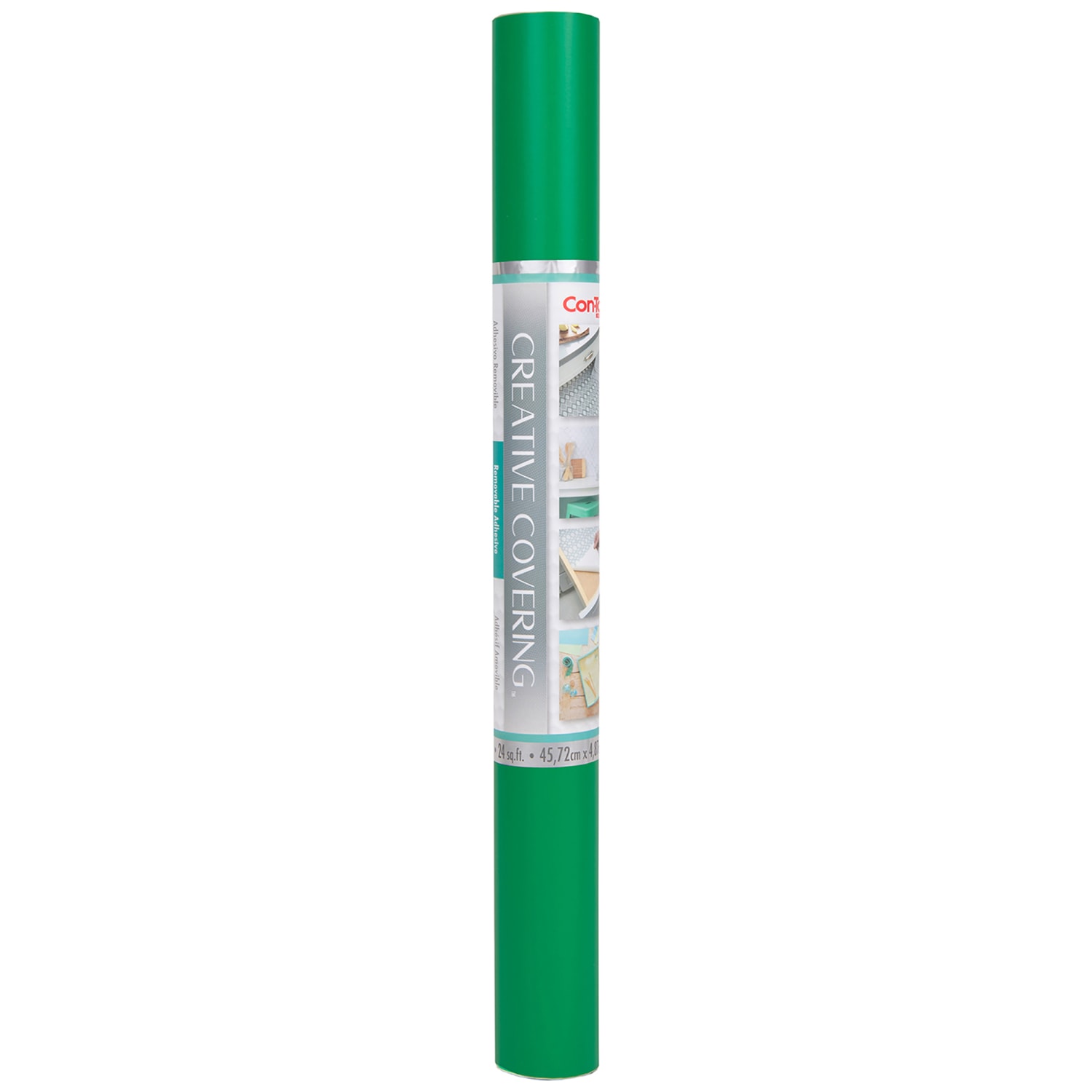 Con-Tact Brand Self-Adhesive Creative Covering, Green, 18in x 16', Pack Of 2 Coverings - Image 4