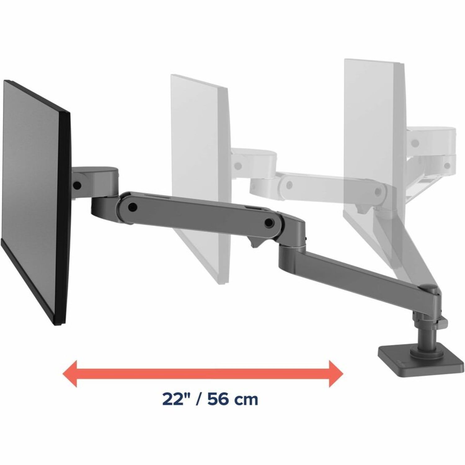 Ergotron Mounting Arm for Monitor, Display, LCD Display, Dark Gray, 45682293 - Image 5