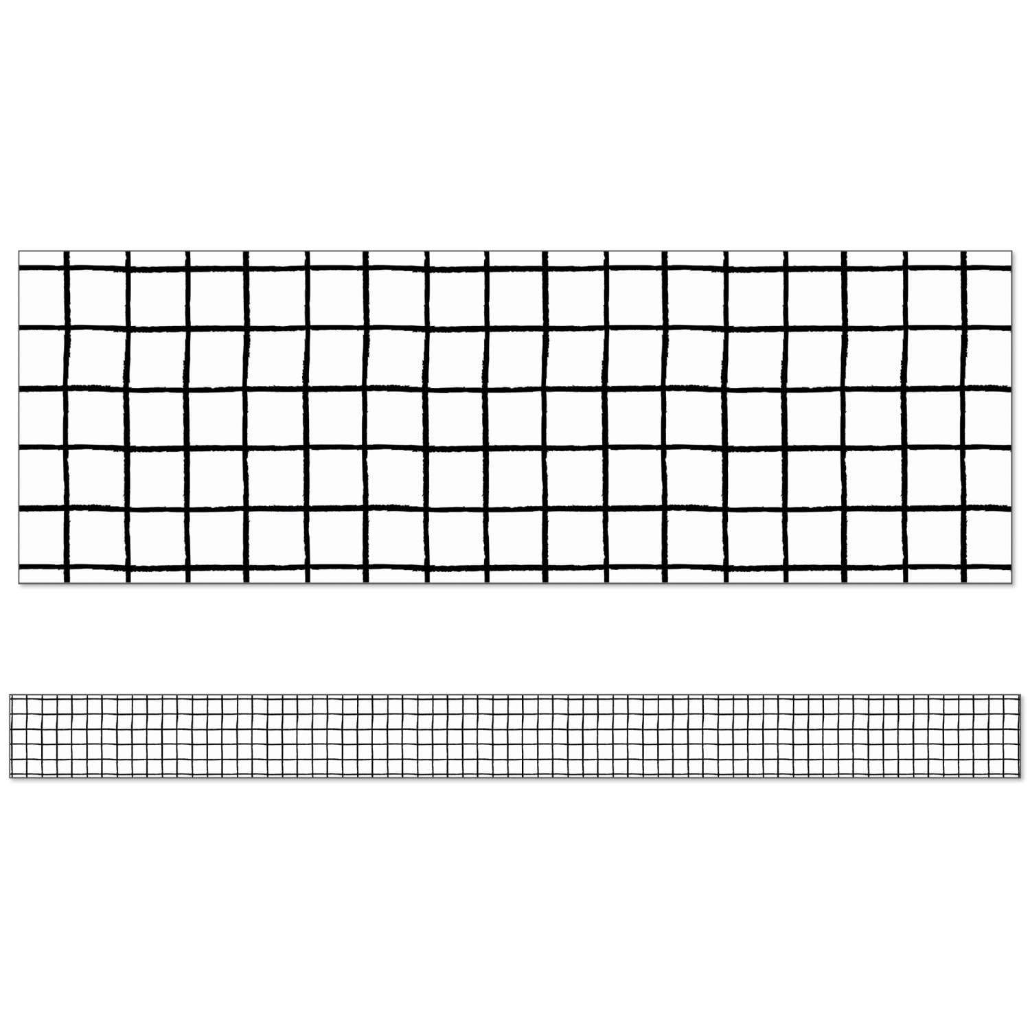 Carson Dellosa Education Happily Ever Elementary Creatively Inspired Straight Borders, Black & White Grid, 12 Borders Per Pack, Set Of 6 Packs - Image 3