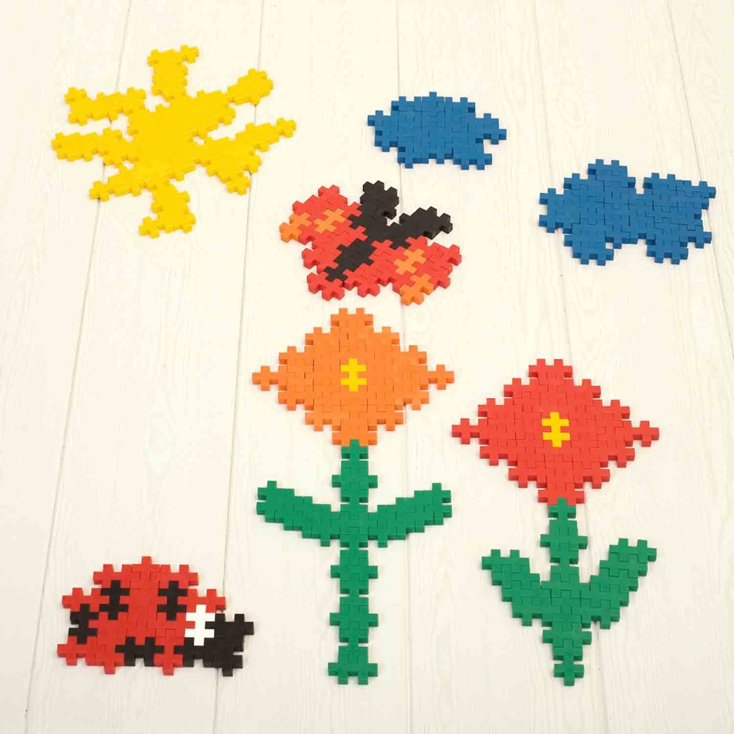 Plus-Plus Building Blocks School Set, Basic, Neon, & Pastel Colors, 3600 Pieces - Image 5