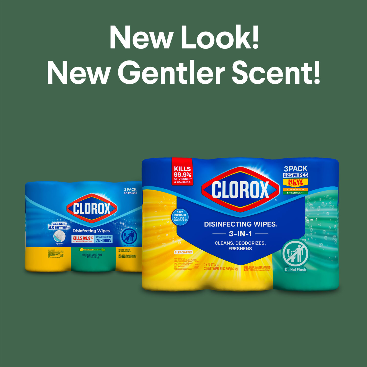 Clorox Disinfecting Bleach Free Cleaning Wipes Value Pack, 75 Count Each, Pack of 3 - Image 3