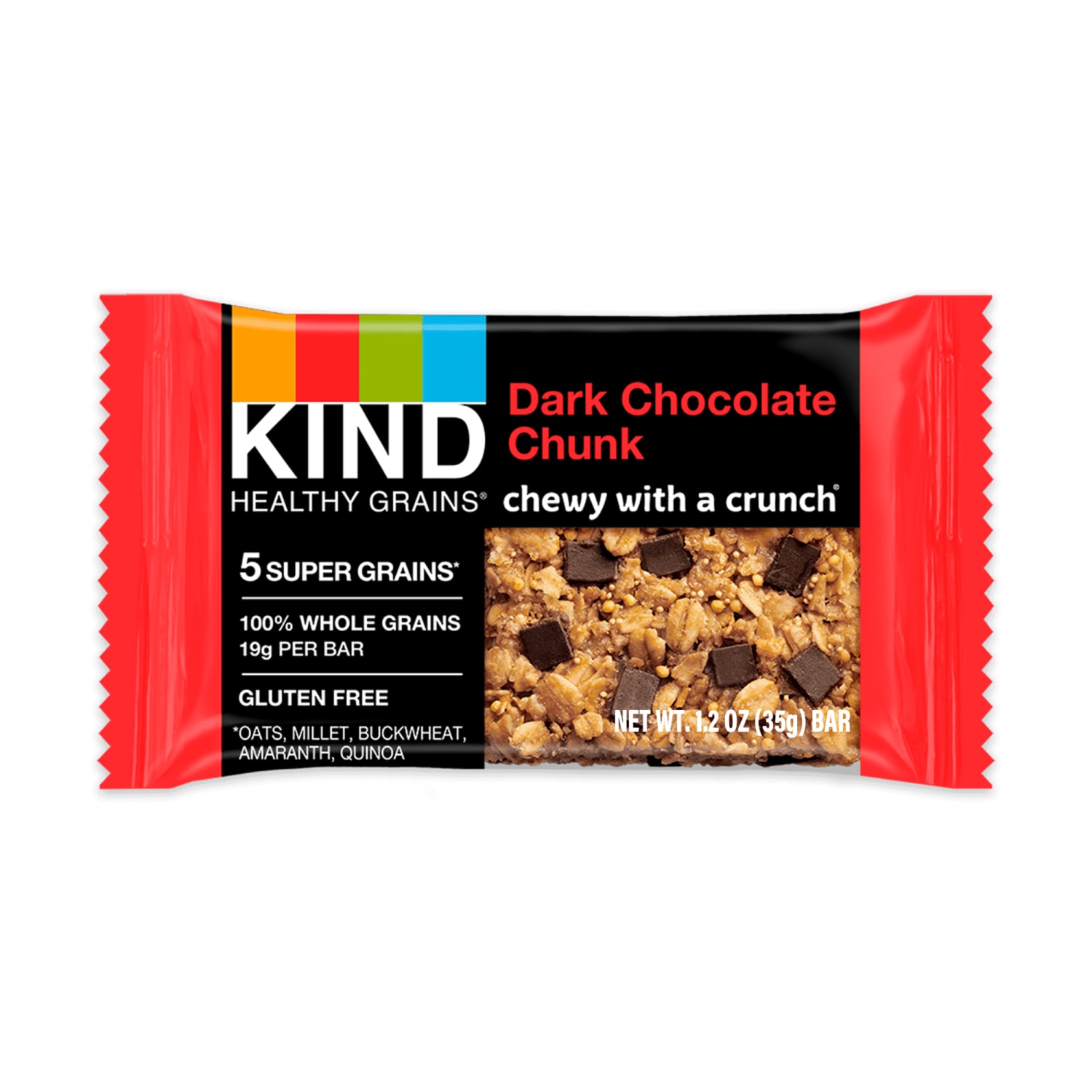 KIND Healthy Grains Bars, Dark Chocolate Chunk, 1.2 Oz, Pack Of 24 Bars - Image 4