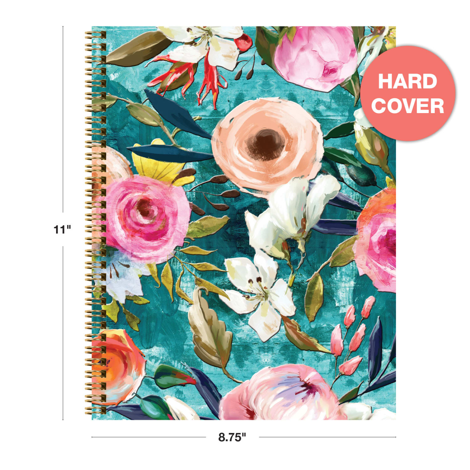 Global Fashion Spiral Notebooks, 8-1/2in x 11in, 1 Subject, College Rule, 120 Sheets, Floral, Pack Of 3 Notebooks - Image 4