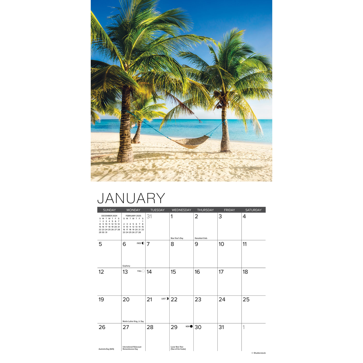 2025 Willow Creek Press Mini Wall Calendar, 7in x 7in, Beaches, January 2025 To December 2025, 45664 - Image 3