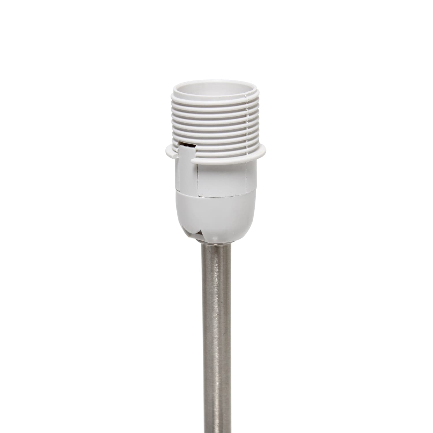 Simple Designs Mini Basic Table Lamp, 10-1/2inH, Brown Shade/Sand Nickel Base - Image 6