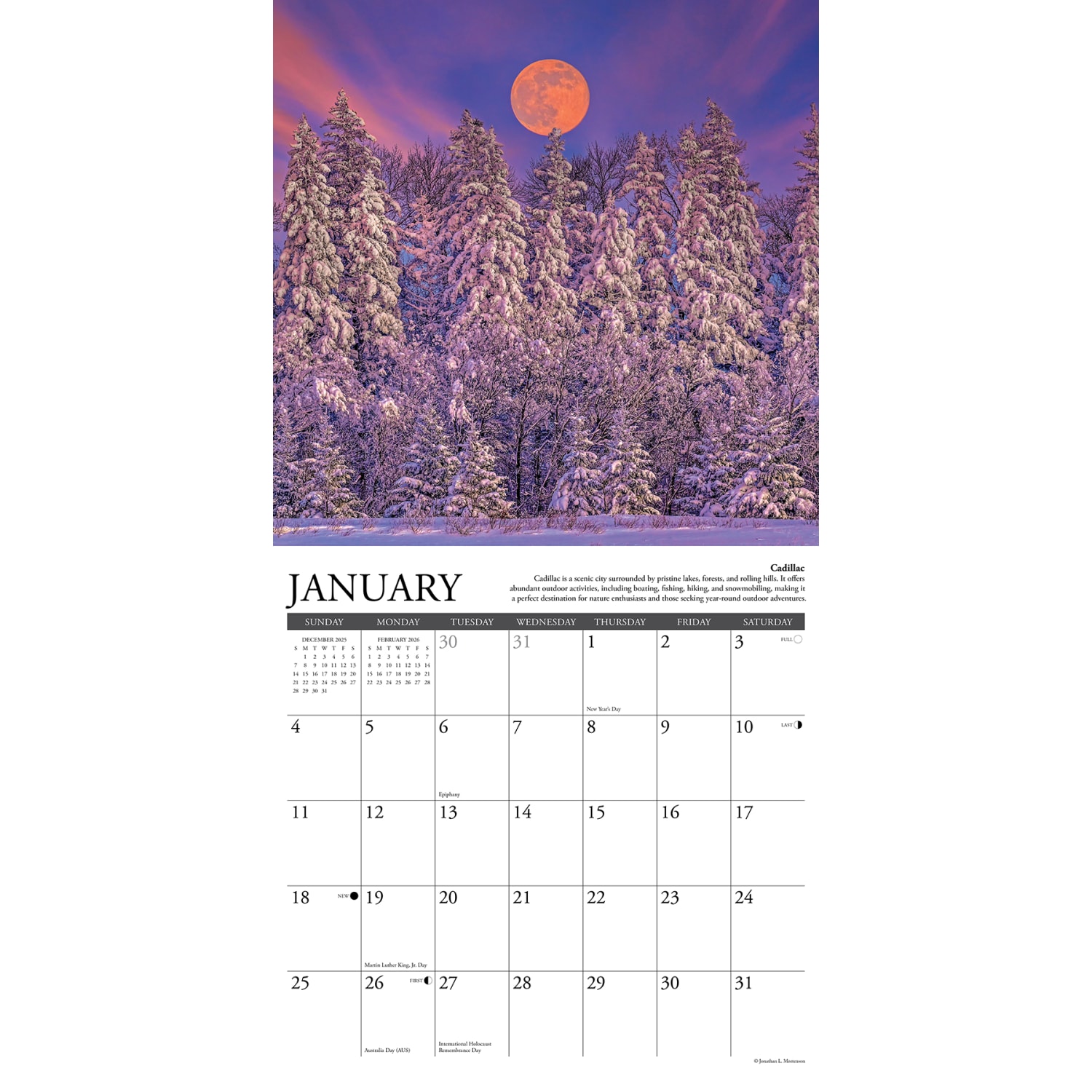2026 Willow Creek Press Scenic Monthly Wall Calendar, 12in x 12in, Michigan, January To December, 51917 - Image 3