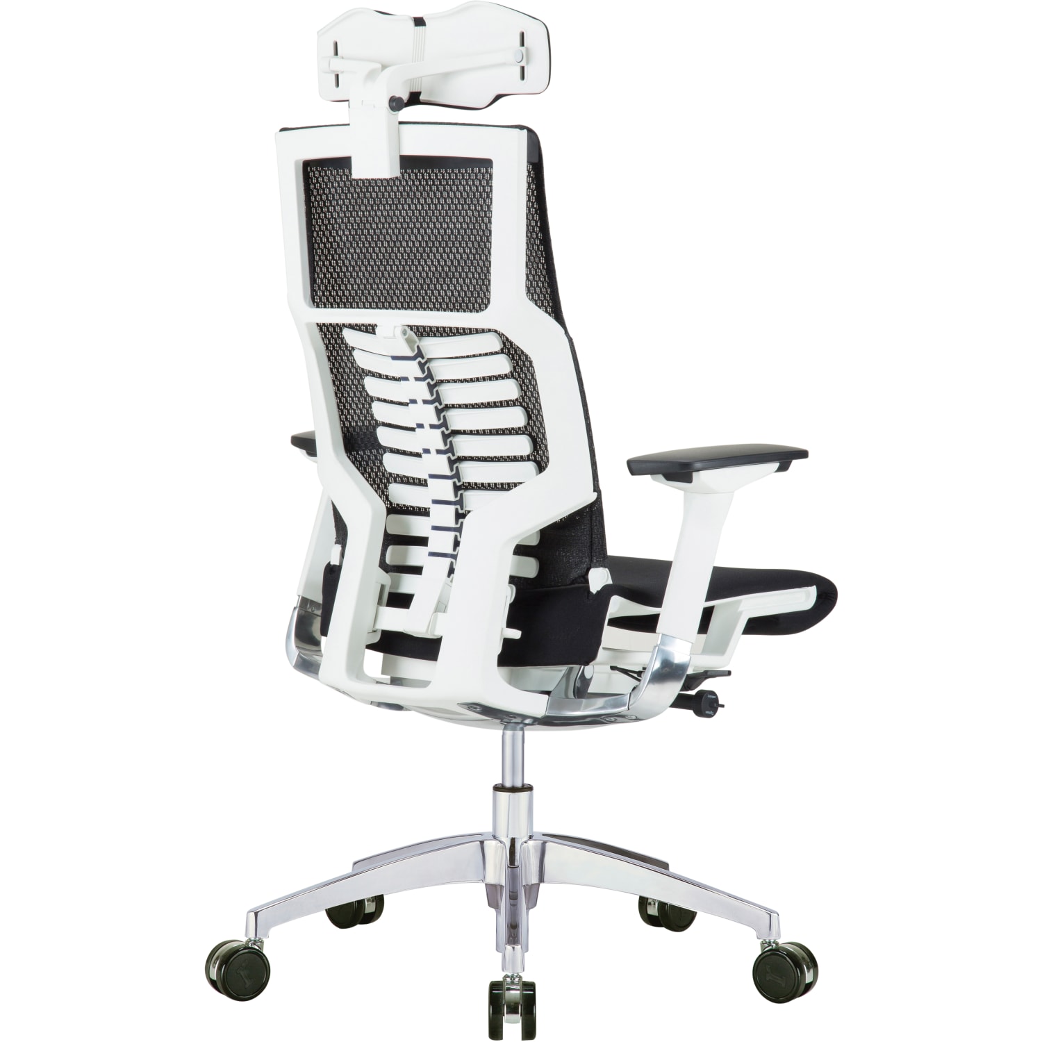 Raynor Powerfit Erognomic Fabric High Back Executive Office Chair WhiteBlack PopularChairscom