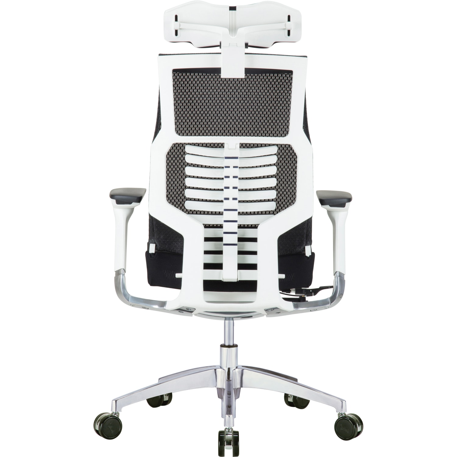 Raynor Powerfit Erognomic Fabric High Back Executive Office Chair WhiteBlack PopularChairscom