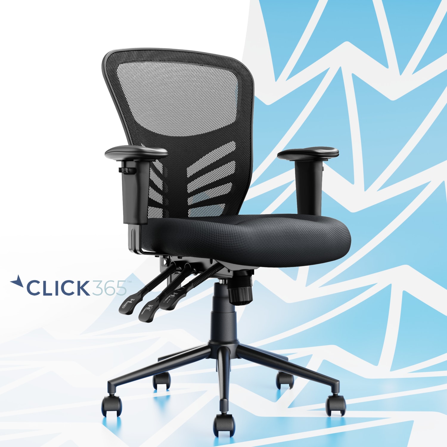 Click365 Flow Ergonomic Mesh MidBack Office Task Chair Black PopularChairscom Click365 Flow Ergonomic Mesh Mid Back Office Task Chair Black PopularChairscom