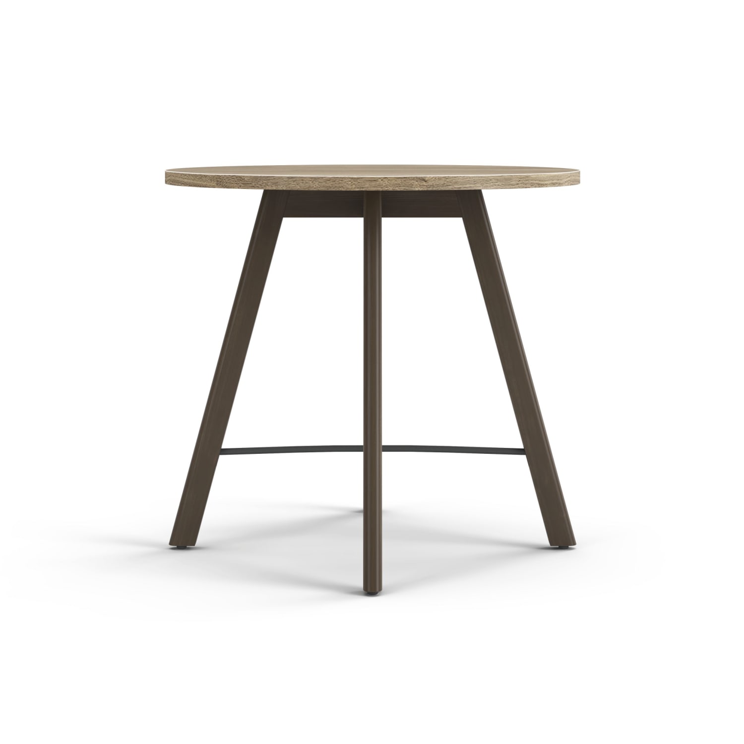 HON Scramble Wood Round End Table, 22inH x 24inW x 24inD, Kingswood Walnut/Florence Walnut - Image 3
