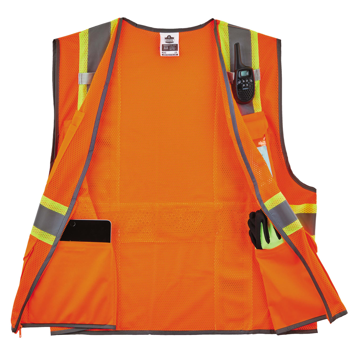Ergodyne GloWear 2-Tone Mesh Hi-Vis Type-R Class 2 Safety Vest, X-Large, Orange - Image 5