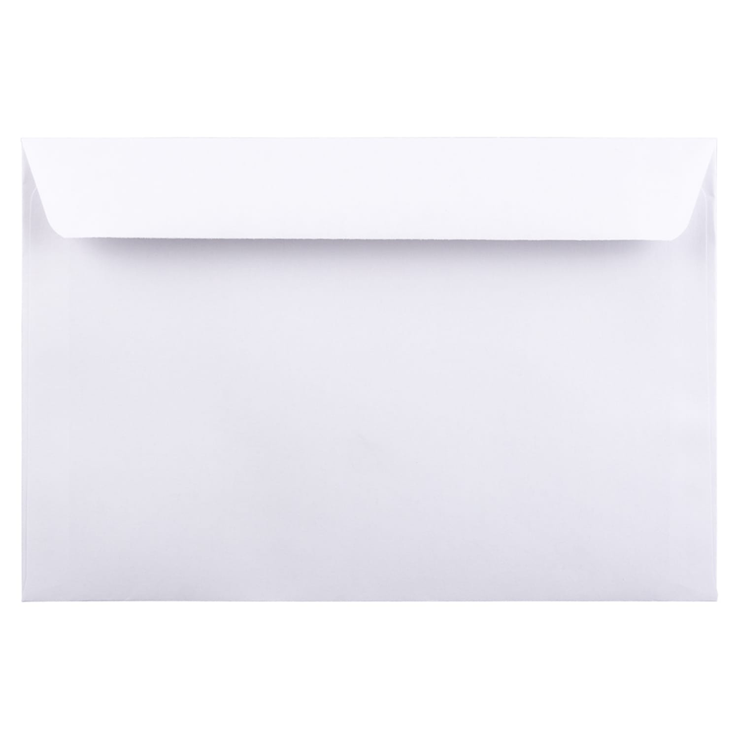 JAM Paper Booklet Envelopes, 6in x 9in, Gummed Seal, White, Pack Of 50 Envelopes