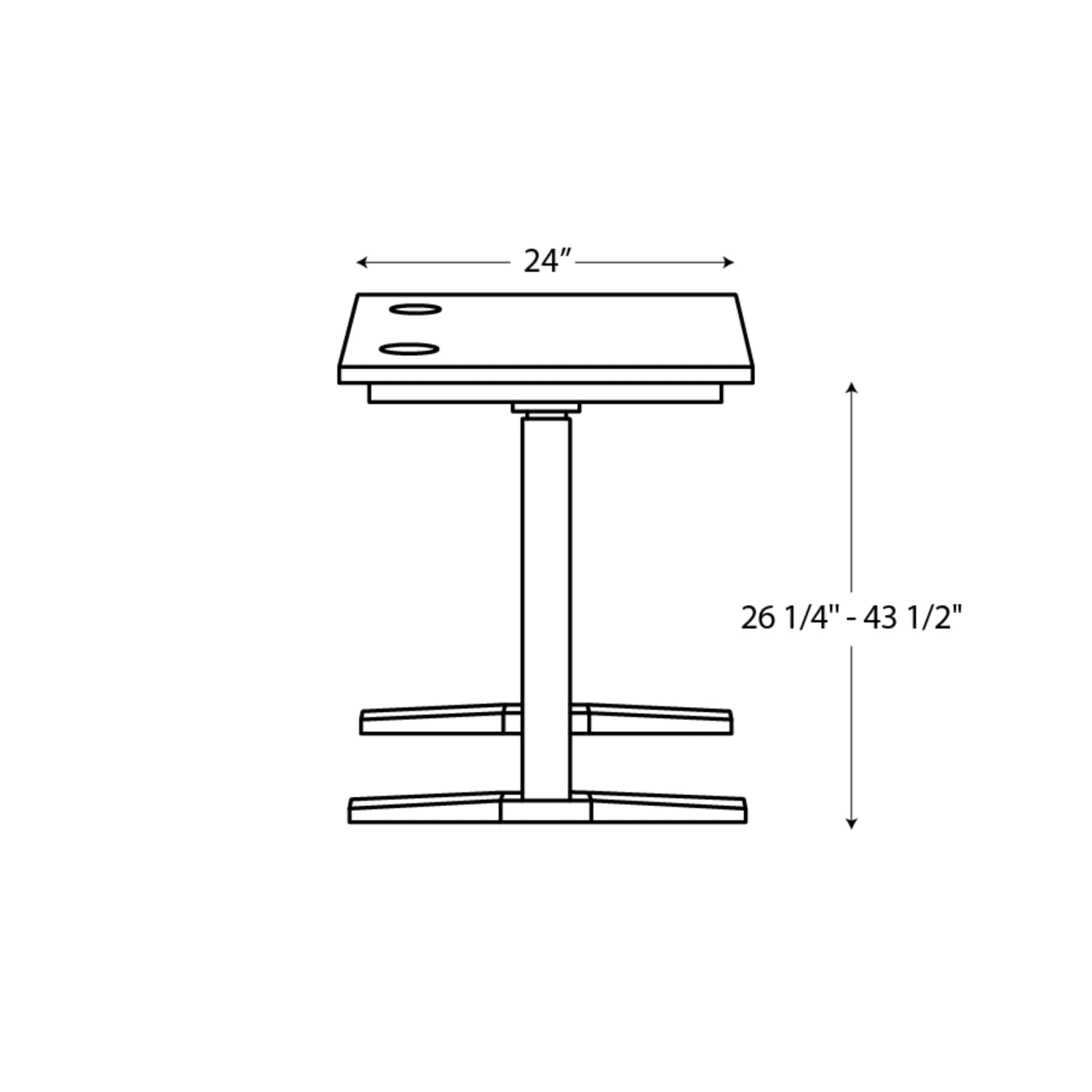 HON Mod 48inW Height-Adjustable Computer Desk, Desert Oak/Silver - Image 4