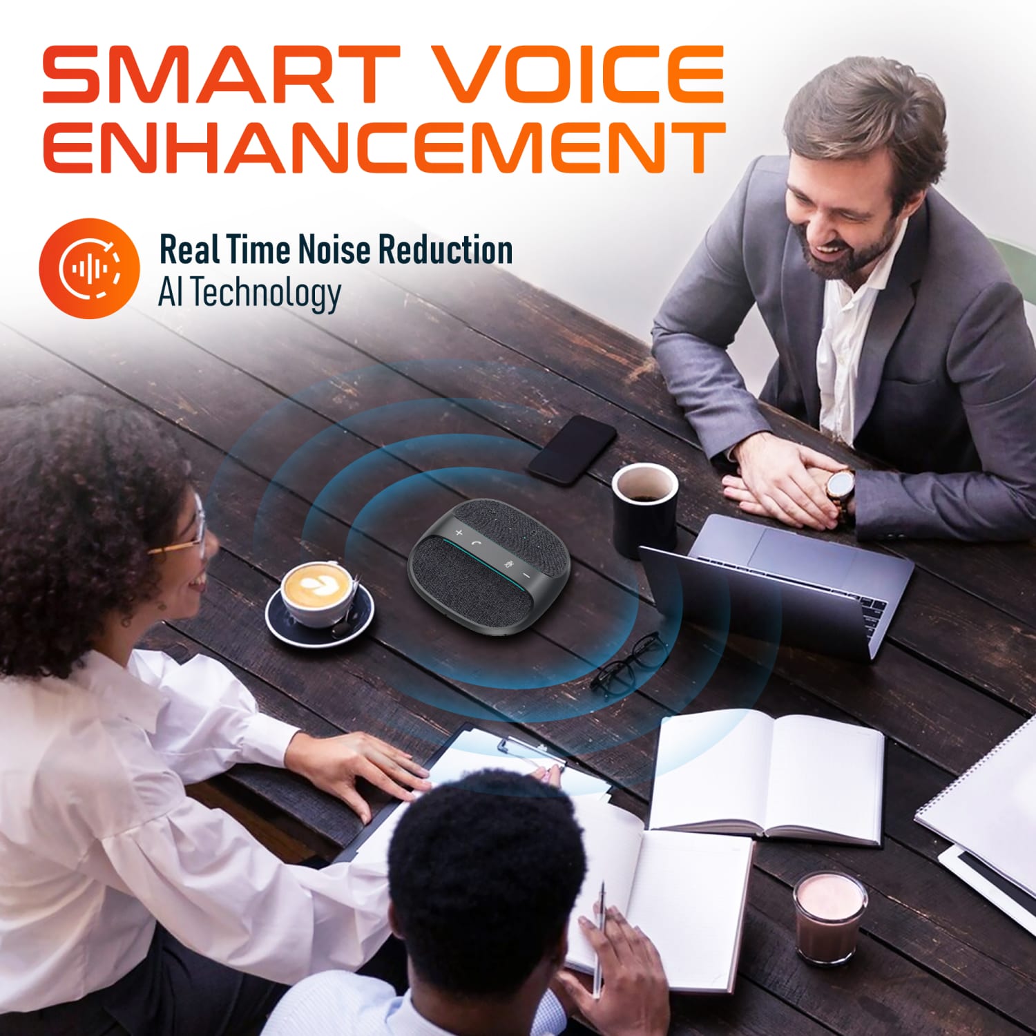 Delton C4700 360 deg. Voice Pickup Wired And Wireless Speakerphone, Black - Image 3
