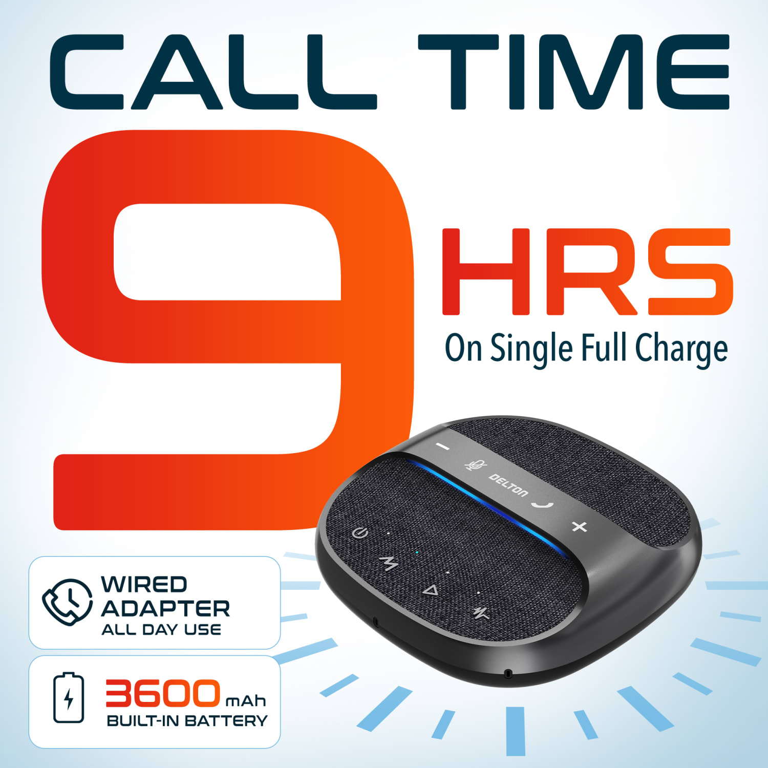 Delton C4700 360 deg. Voice Pickup Wired And Wireless Speakerphone, Black - Image 5