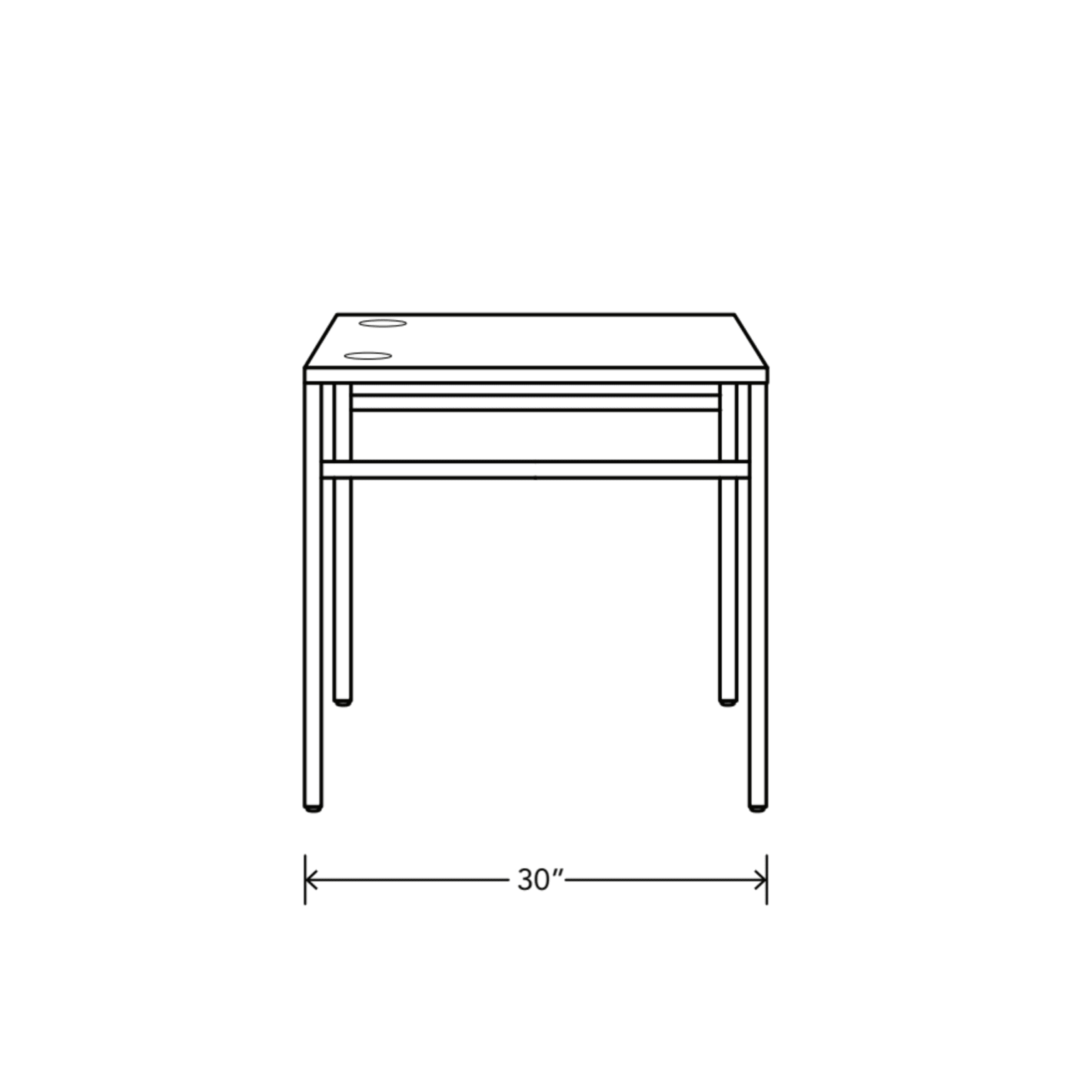 HON Mod 60inW Table Computer Desk, Desert Oak/Silver, HLPLW60LEG30USLVRDO1 - Image 4